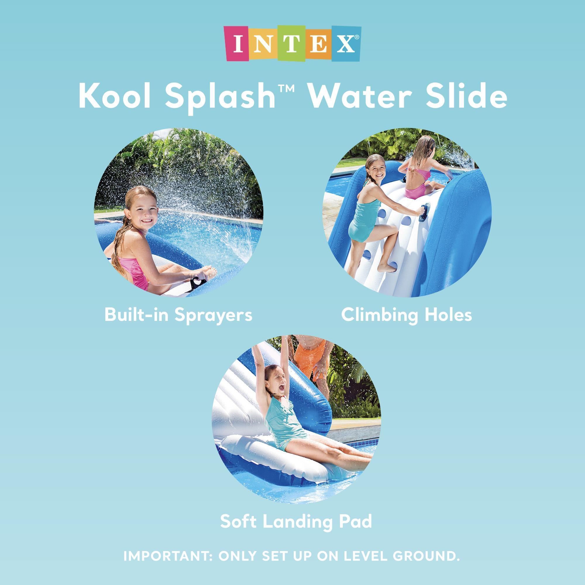 Intex Inflatable Swimming Pool Water Slide, Blue (2 Pack) & Intex Repair Kit