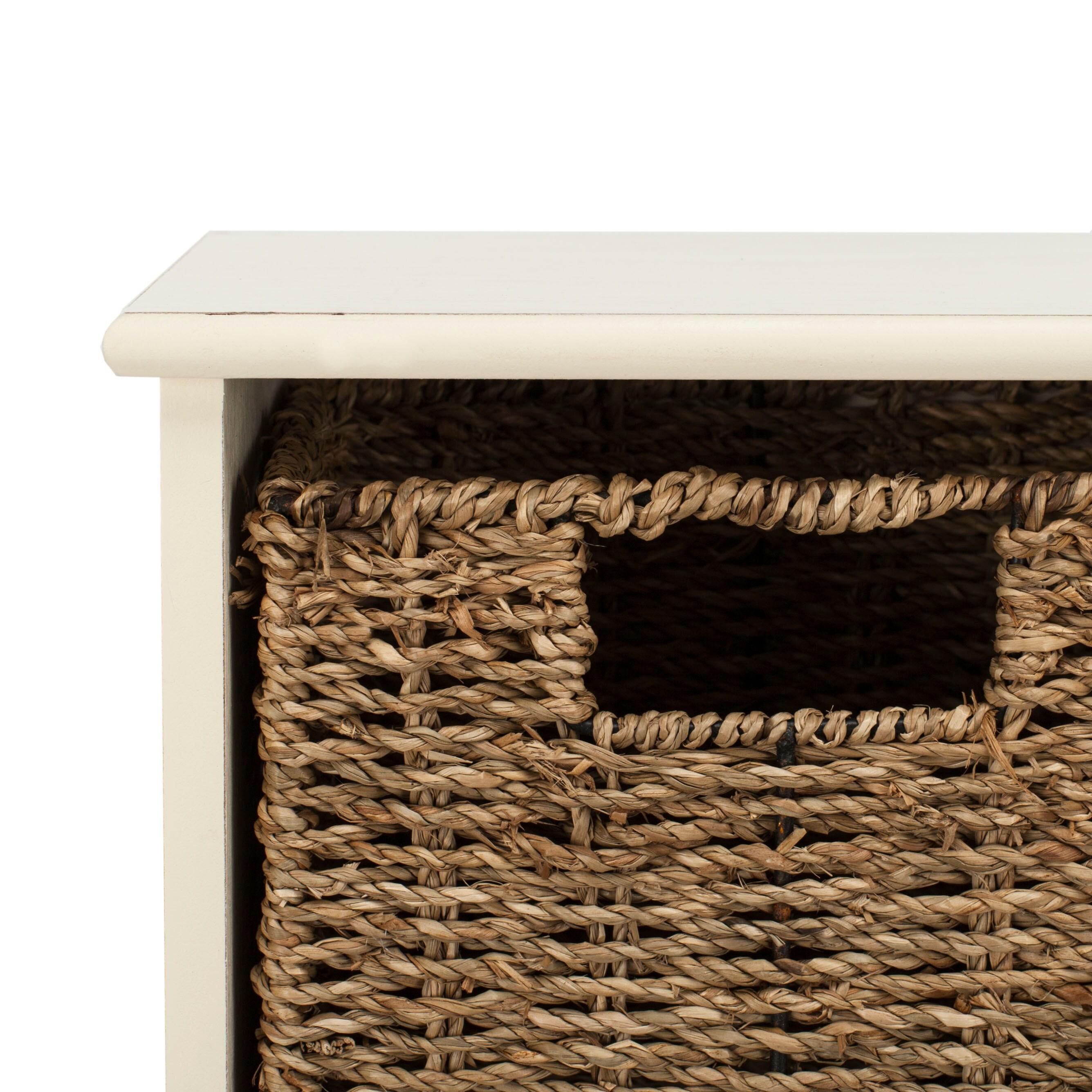Finley Hanging 3 Basket Wall Rack - White - Safavieh