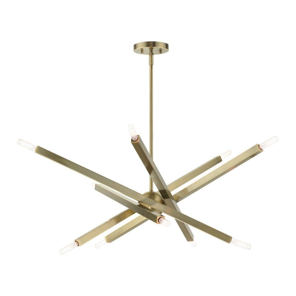 Livex Lighting Moco 10 - Light Chandelier in  Antique Brass