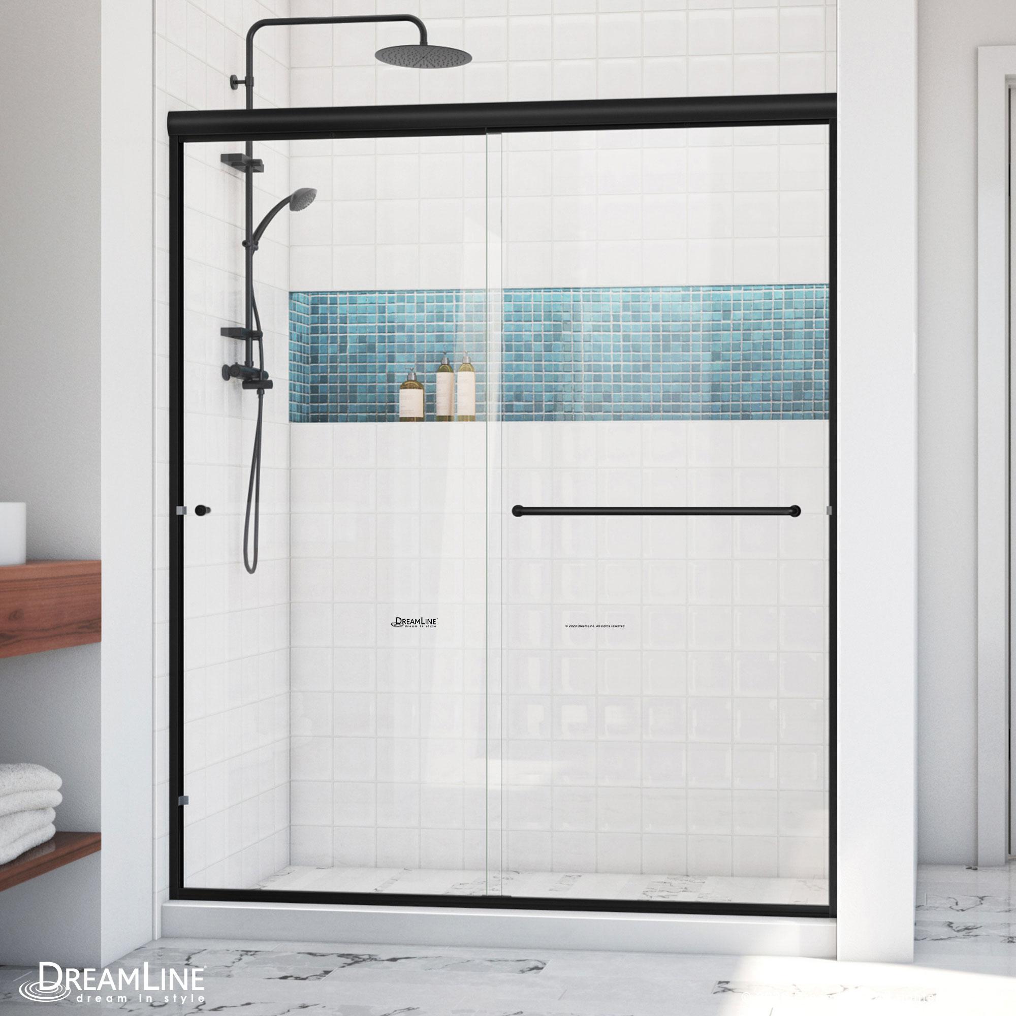 Alliance Pro 56" W x 70" H Bypass Semi-Frameless Shower Door with ClearMax Technology