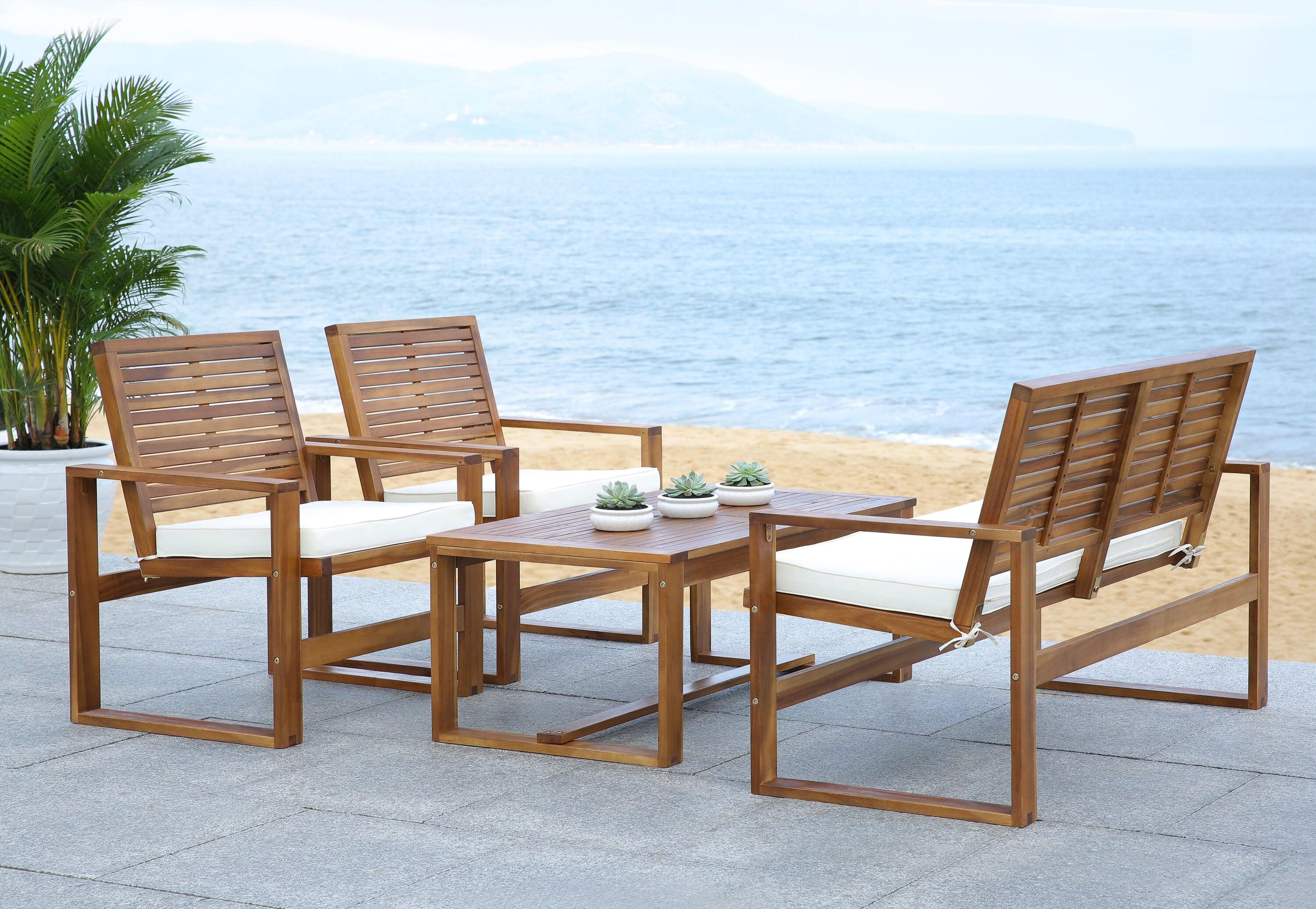 Ozark 4 Piece Set - Indoor/Outdoor - FOX6007 - Natural/Beige - Safavieh
