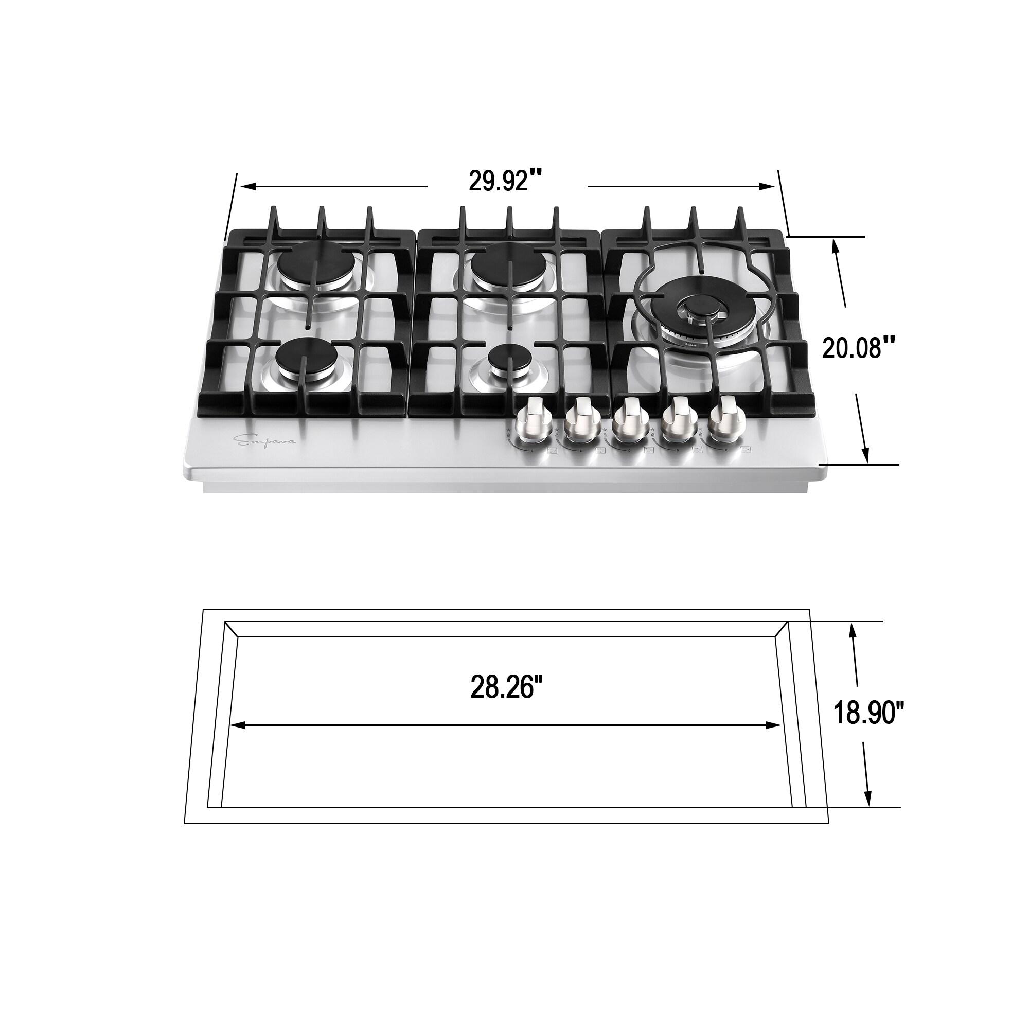 Empava 30" Stainless Steel 5 Burner Cooktop