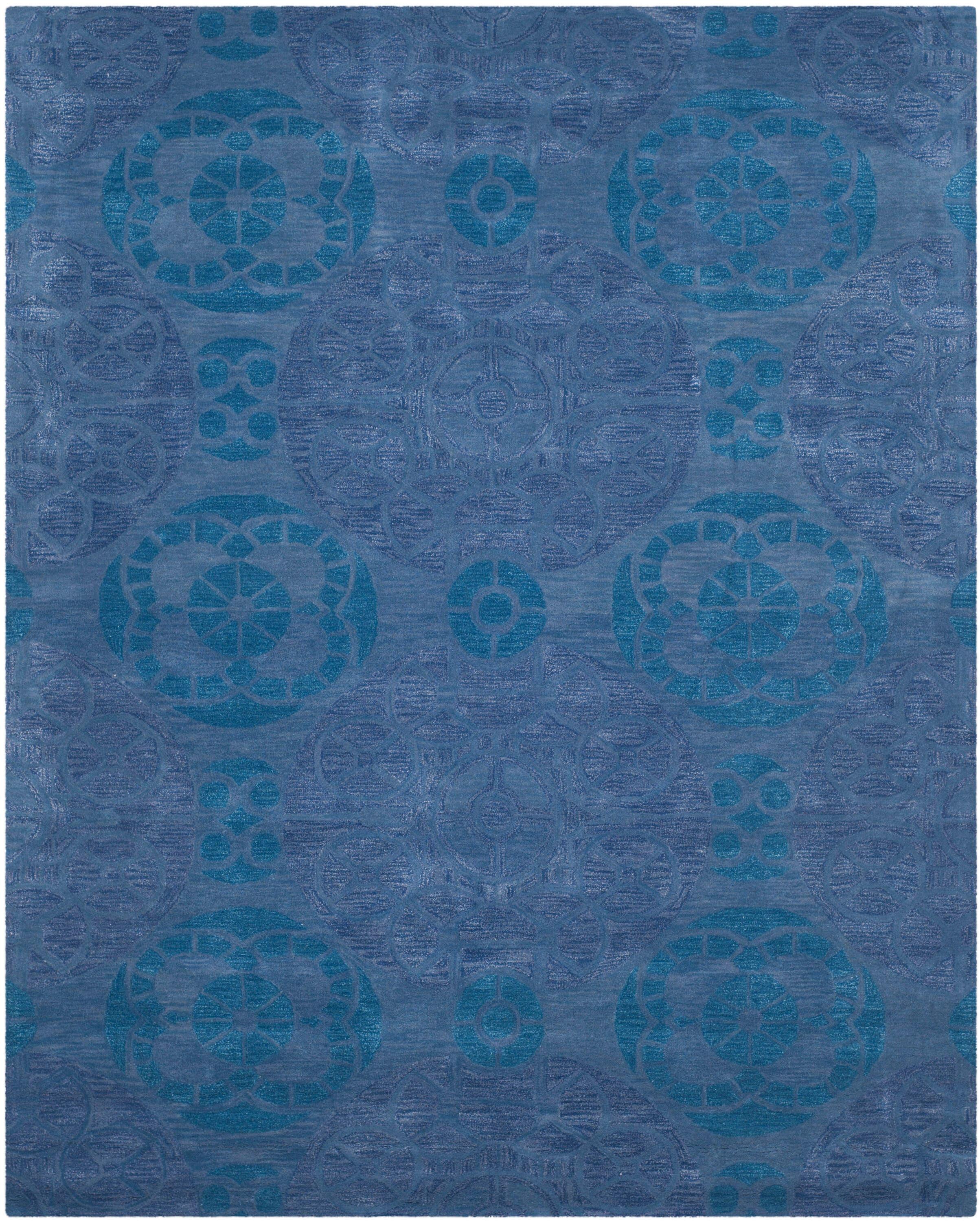 Wyndham WYD376 Hand Tufted Area Rug - Blue - 8'x10' - Safavieh.