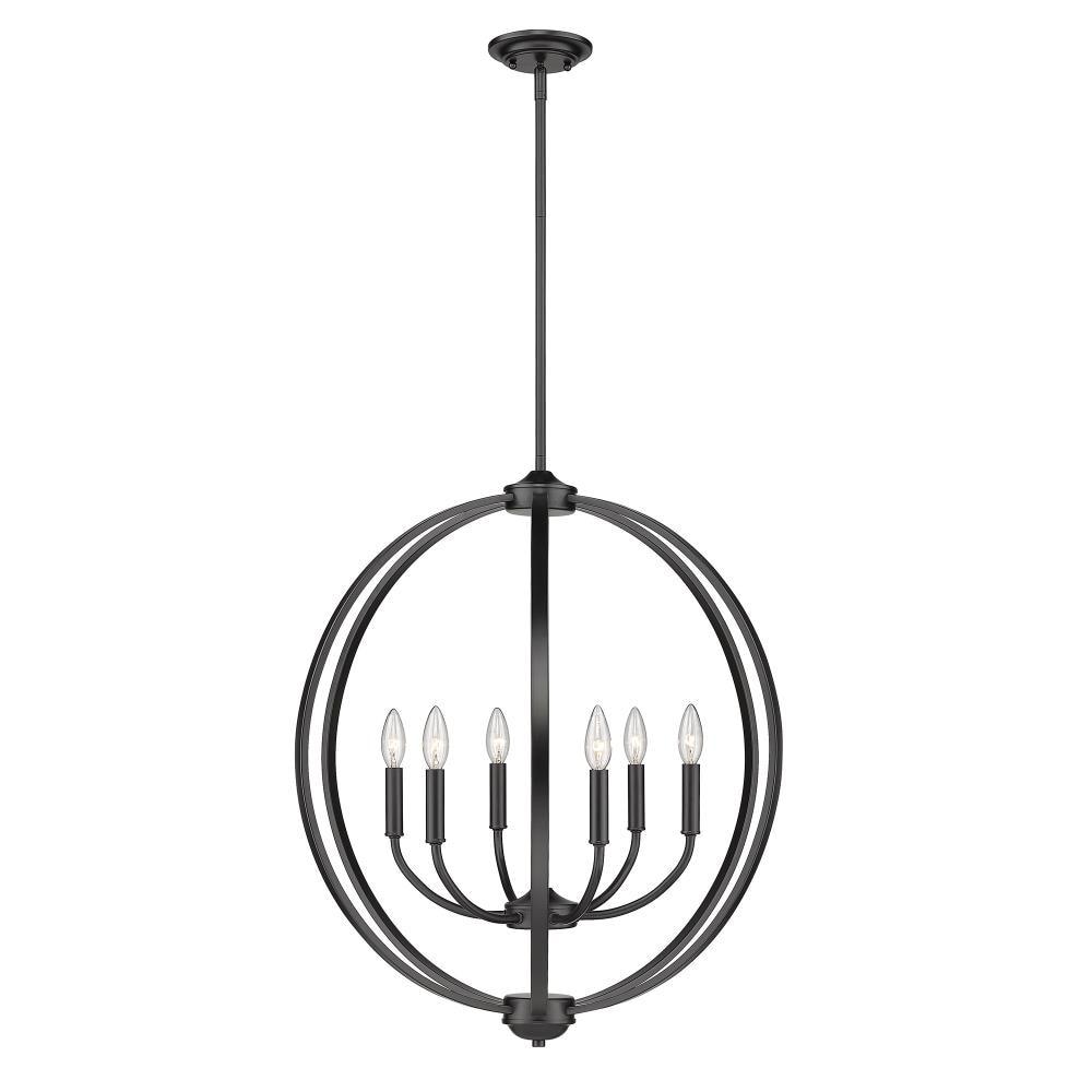 Colson 6 Light Chandelier in Matte Black