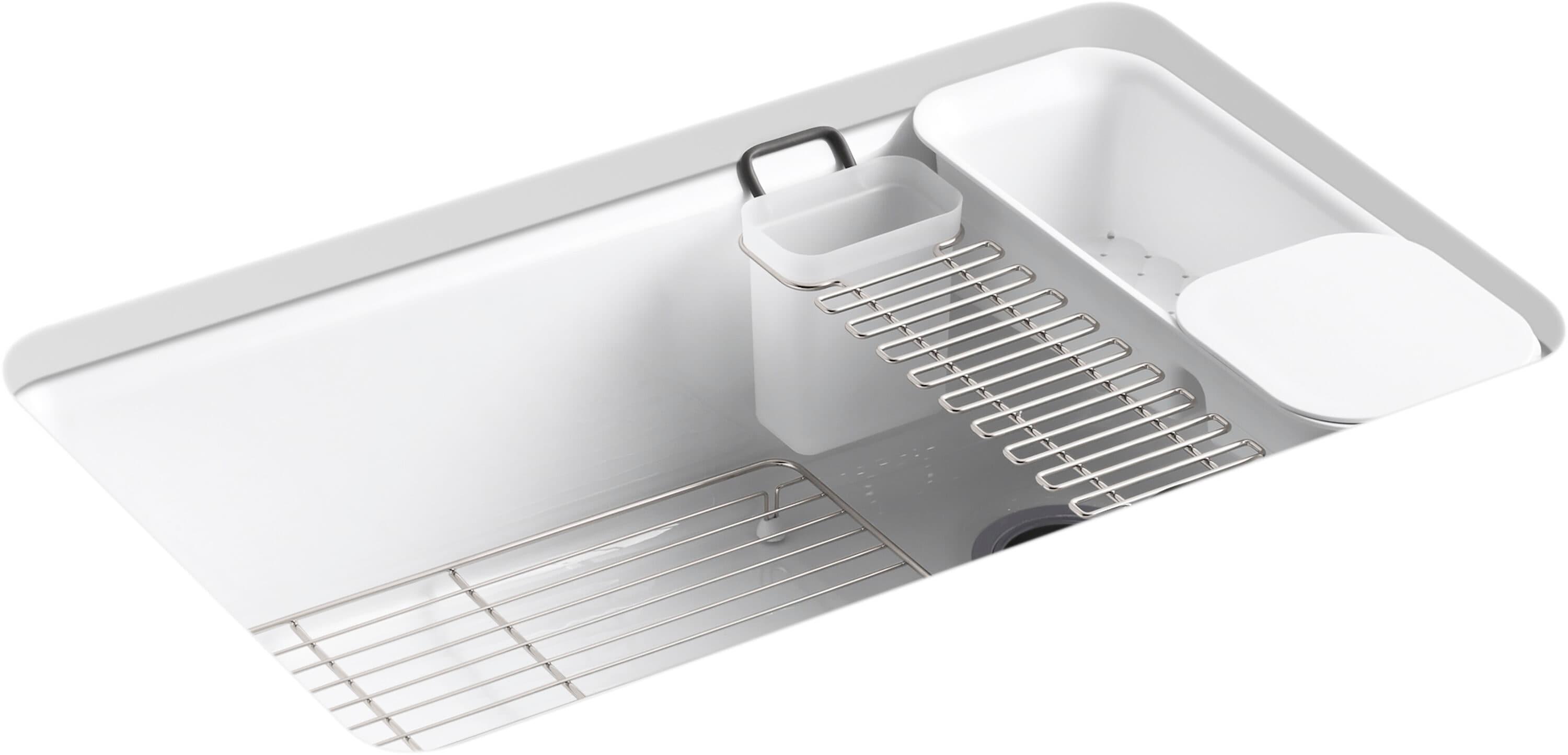 Riverby 33" x 22" x 9-5/8" Under-Mount Single-Bowl Kitchen Sink with Accessories