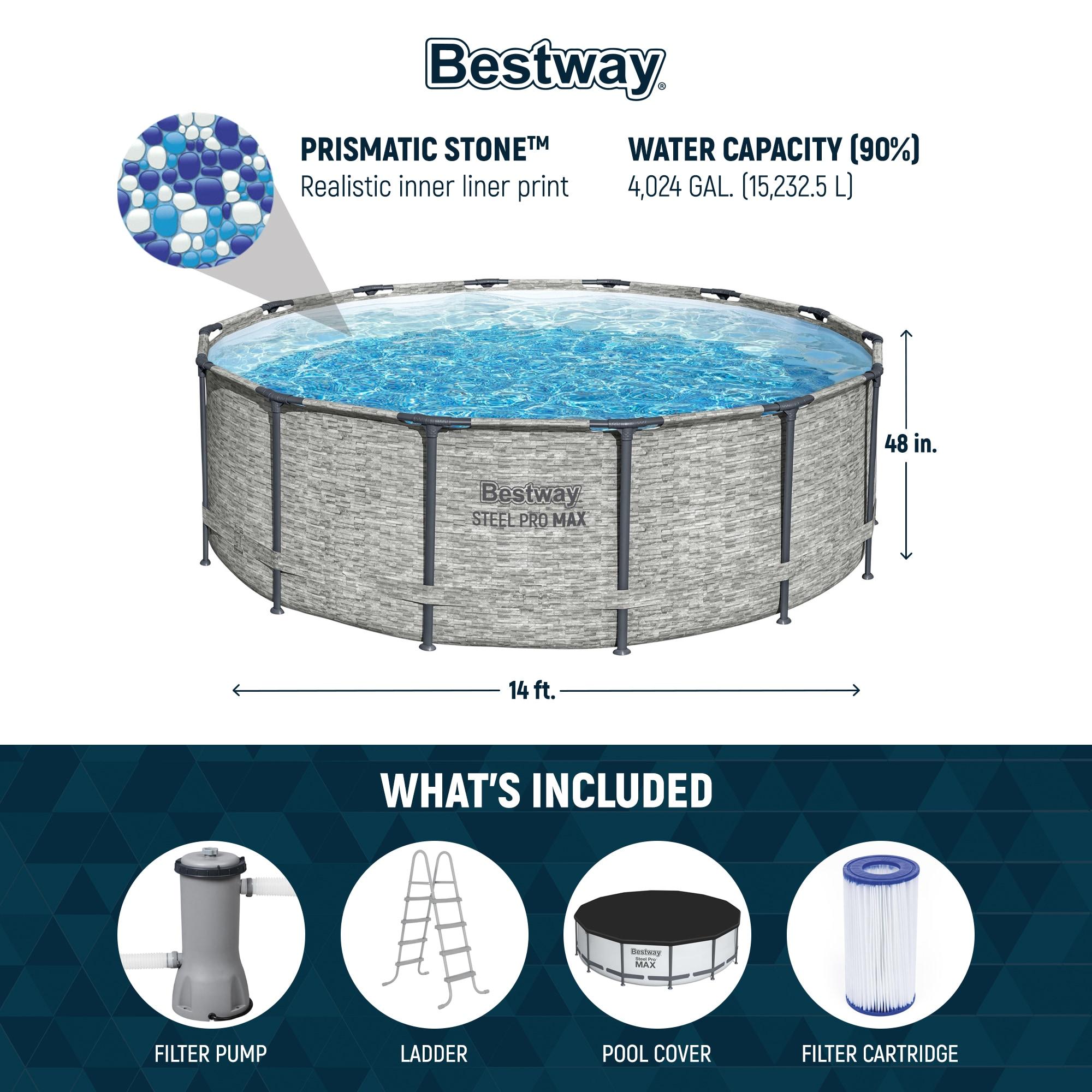 Bestway Steel Pro MAX 14' x 48" Round Above Ground Swimming Pool Set