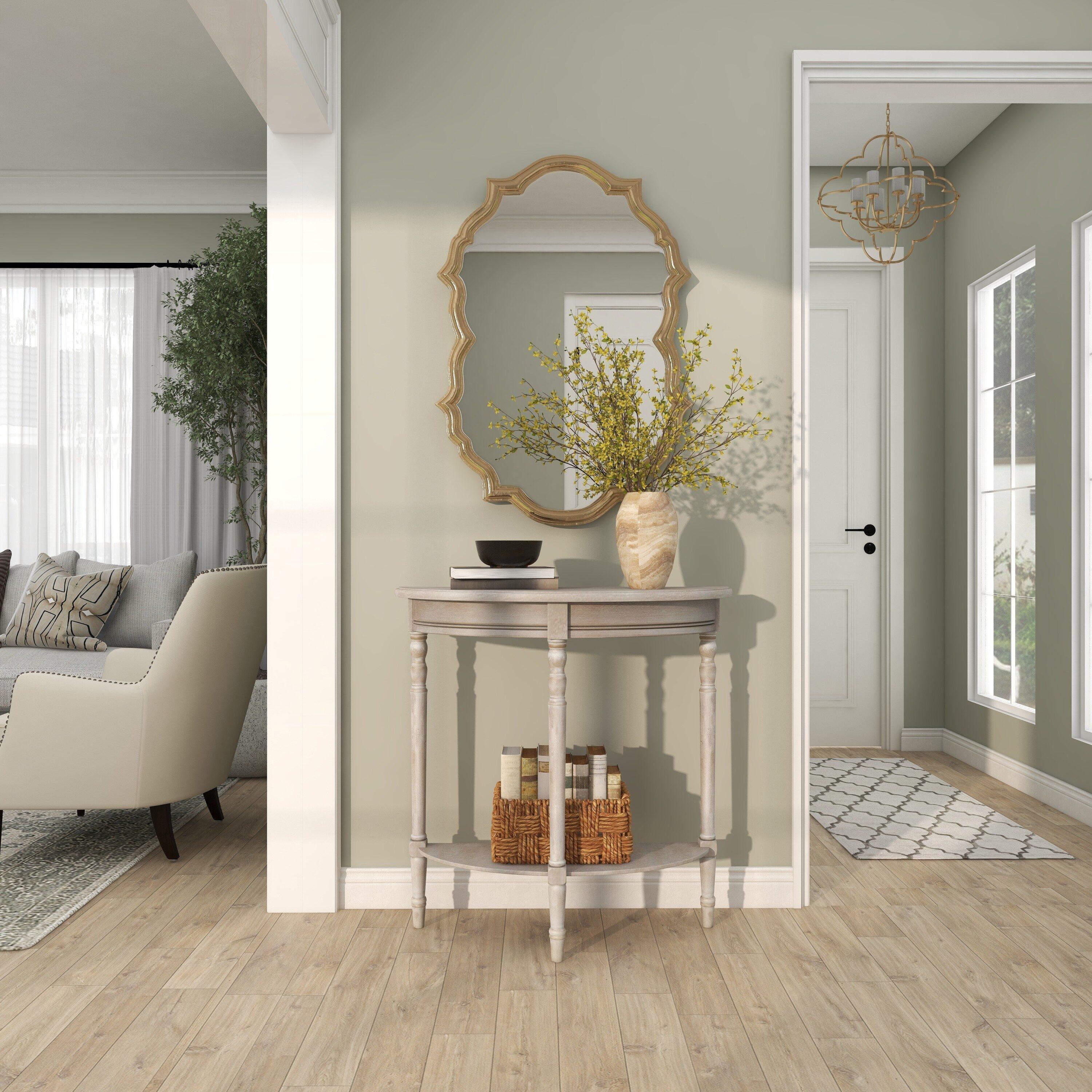 Ophelia & Co. Mcbroom Wood Half Moon 1 Shelf Console Table