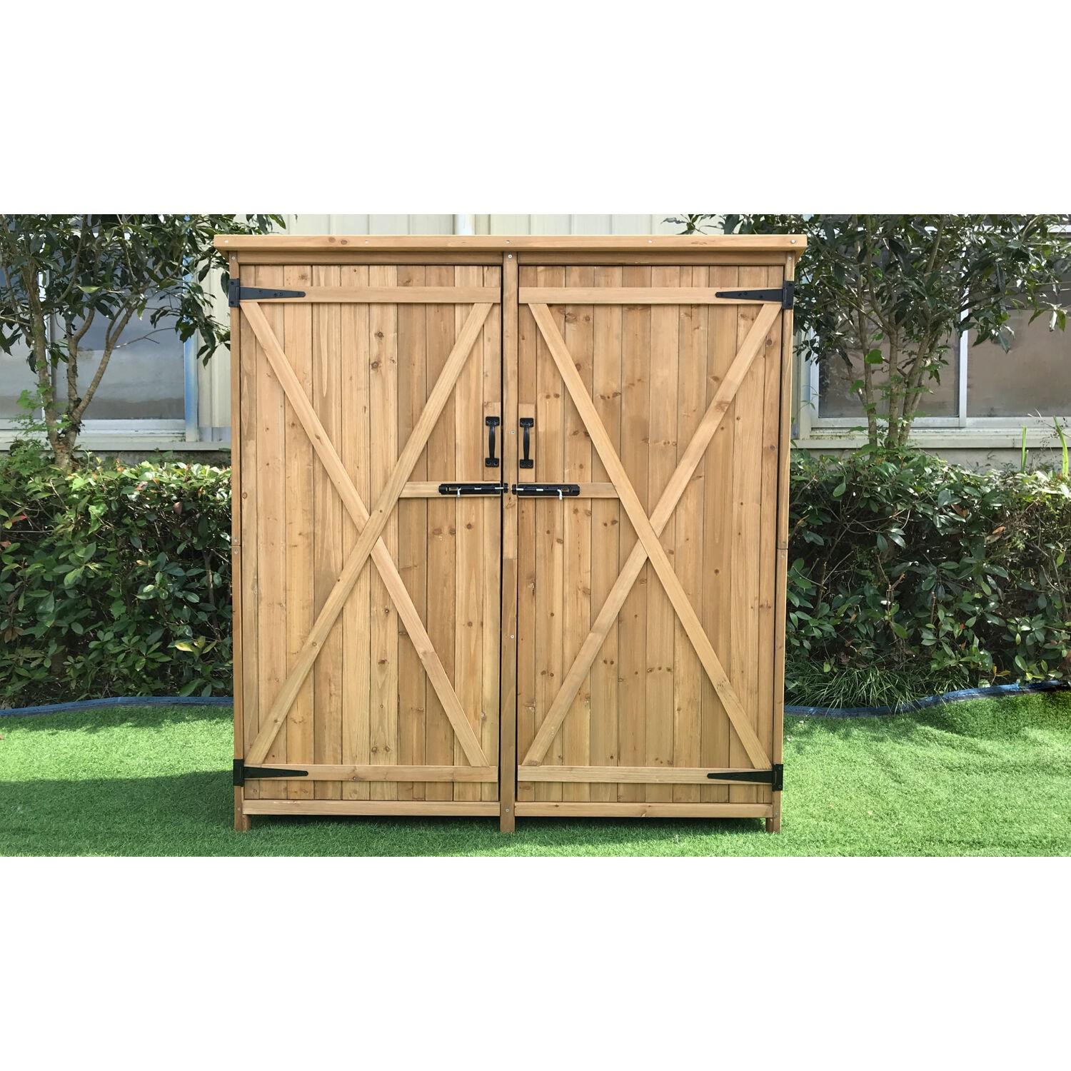 5 ft. W x 1 ft. 5 in. D Solid Wood Storage Shed