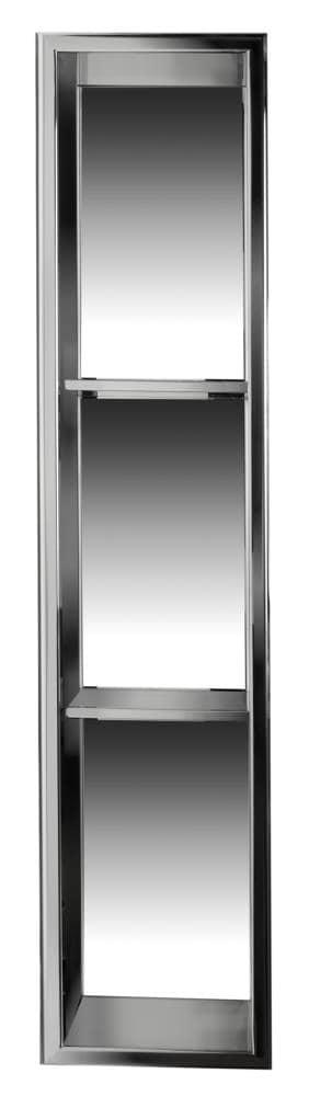 Vertical Stainless Steel Triple Shower Niche