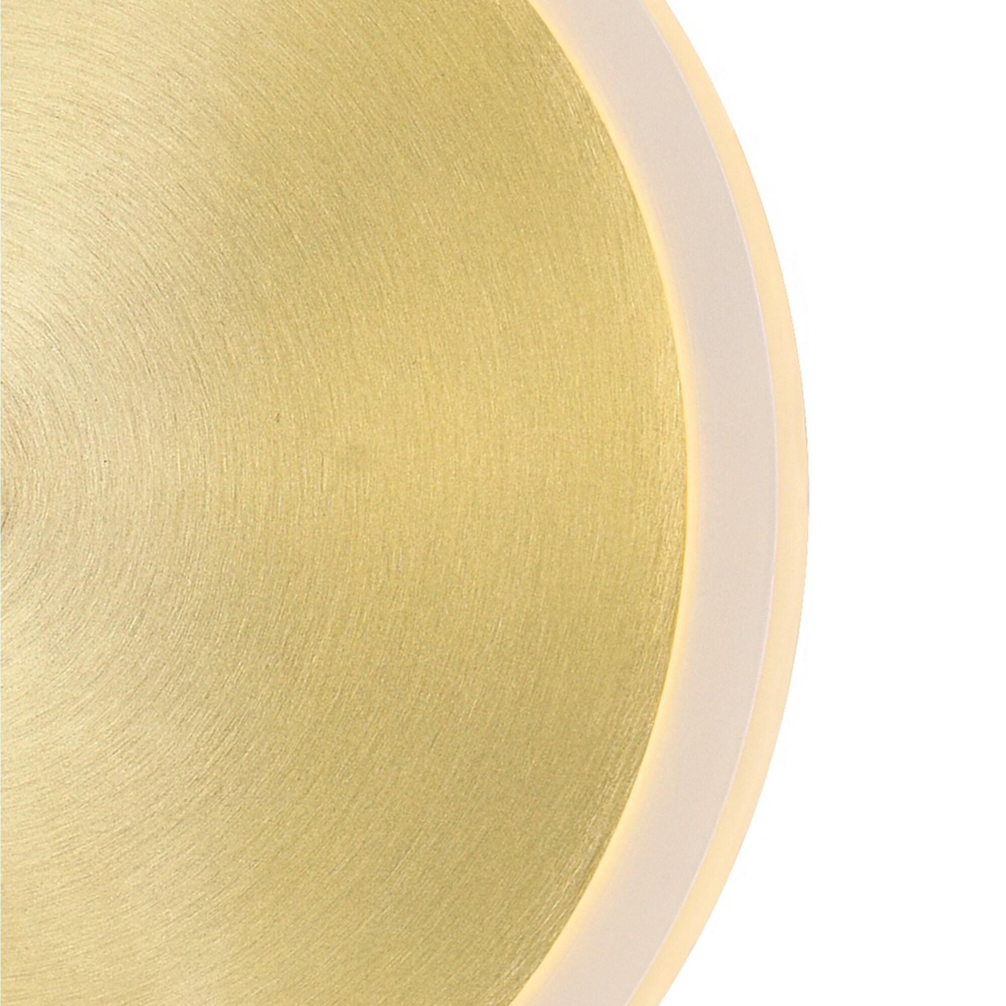 Ovni 12" Brass Contemporary LED Mini Pendant Light