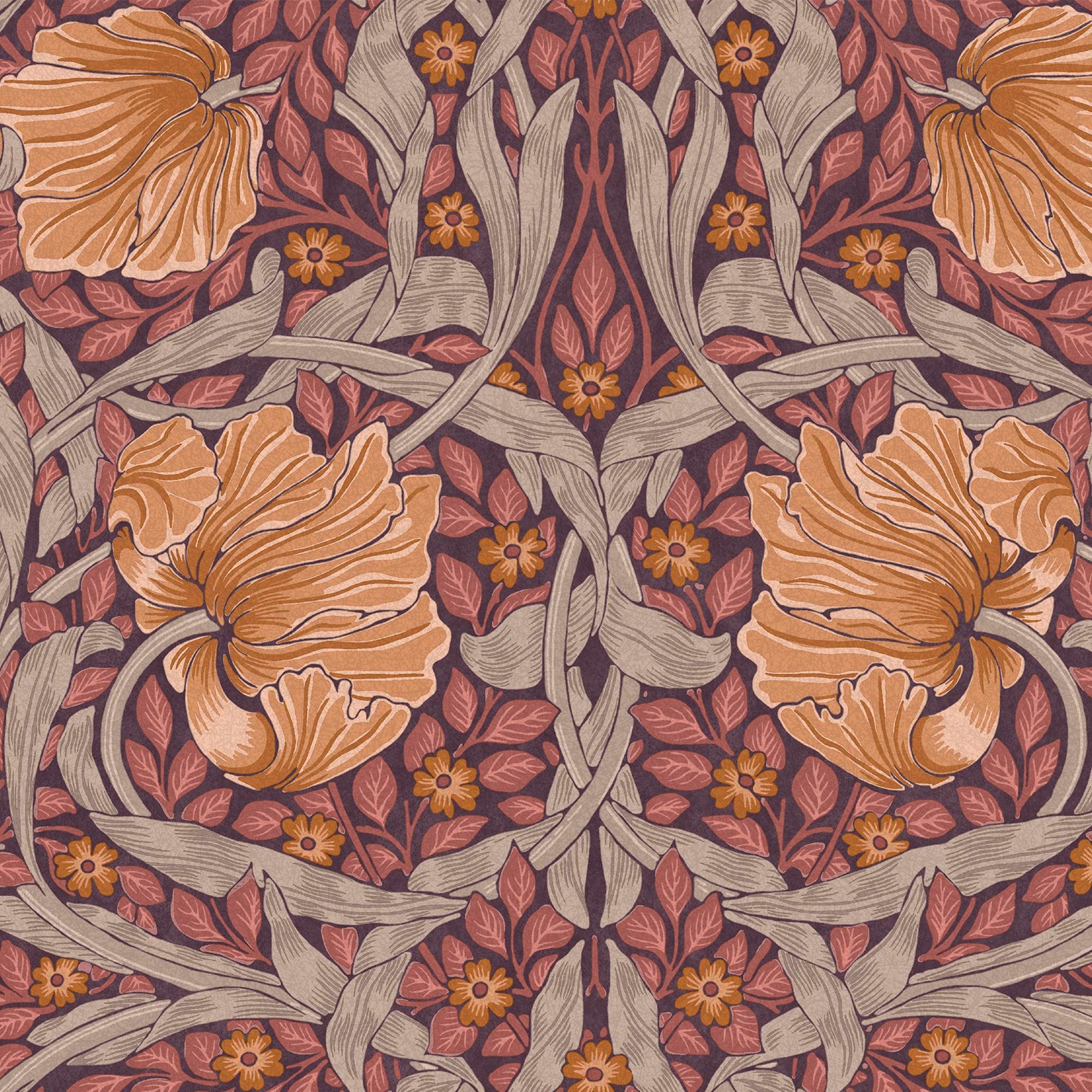 William Morris at Home Pimpernel Plum Wallpaper