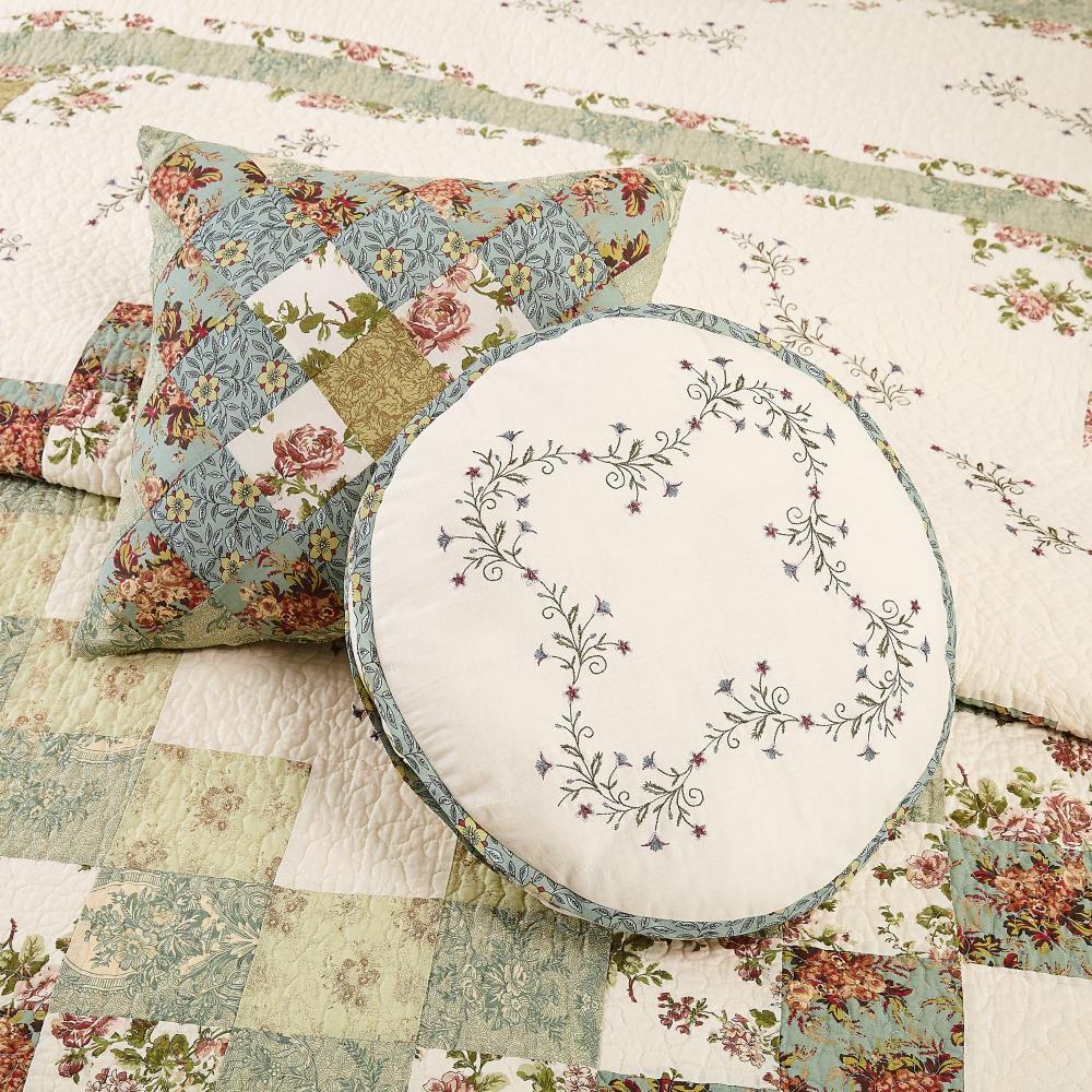 Patchwork Square Decorative Throw Pillow Olivia - Modern Heirloom