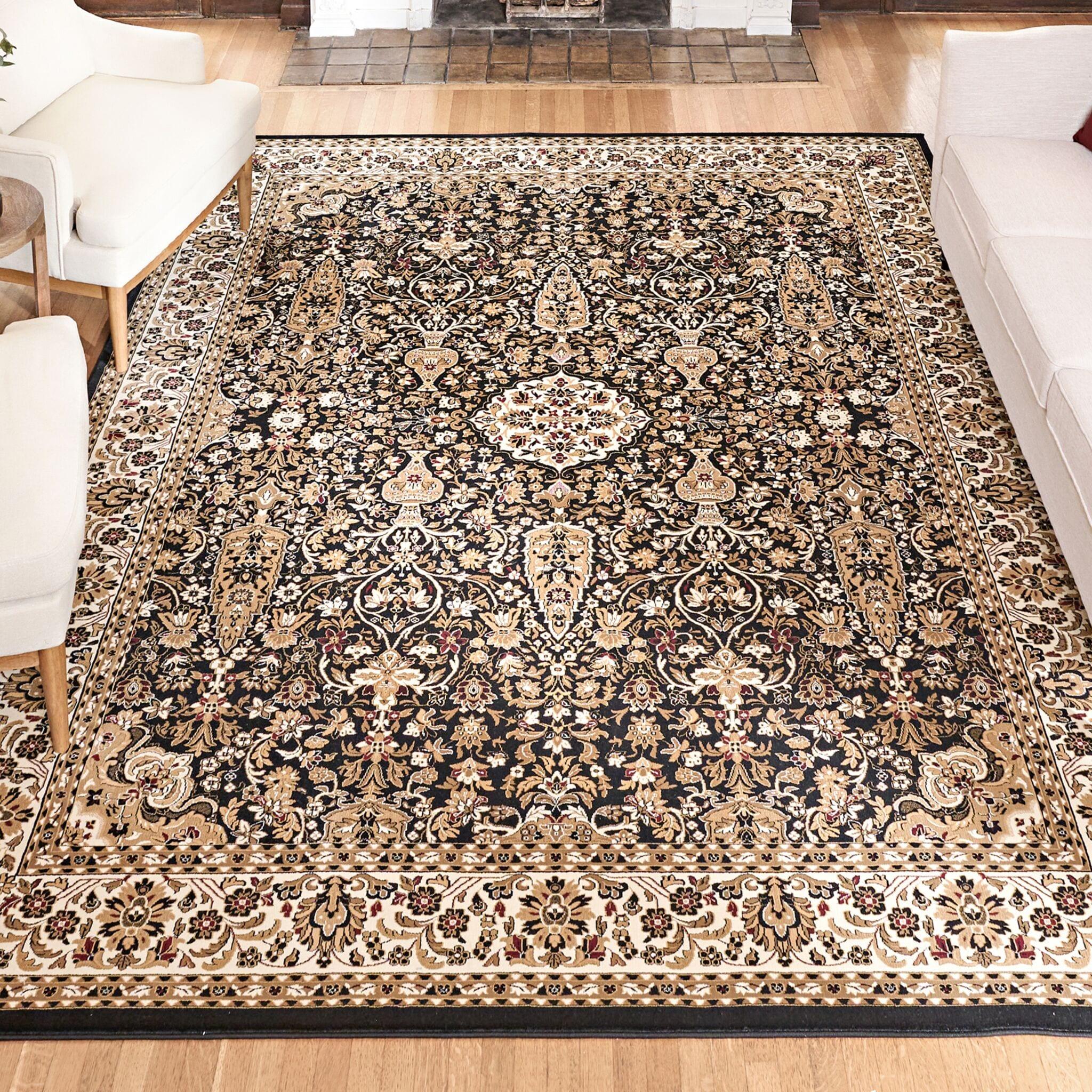 Gertmenian Majestic Vernon Traditional Oriental Floral Wide Border Area Rug