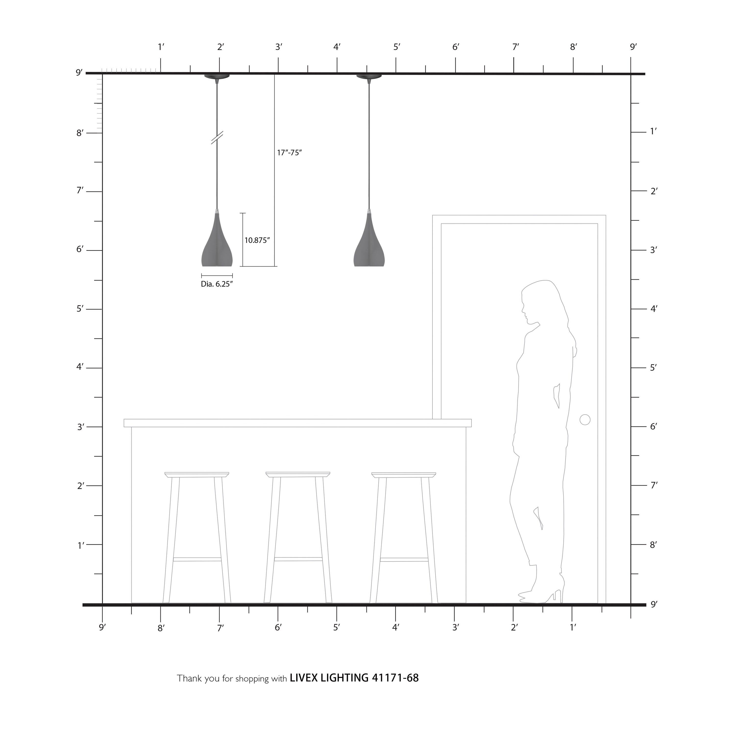 Schultz Single Light Metal Dimmable Pendant