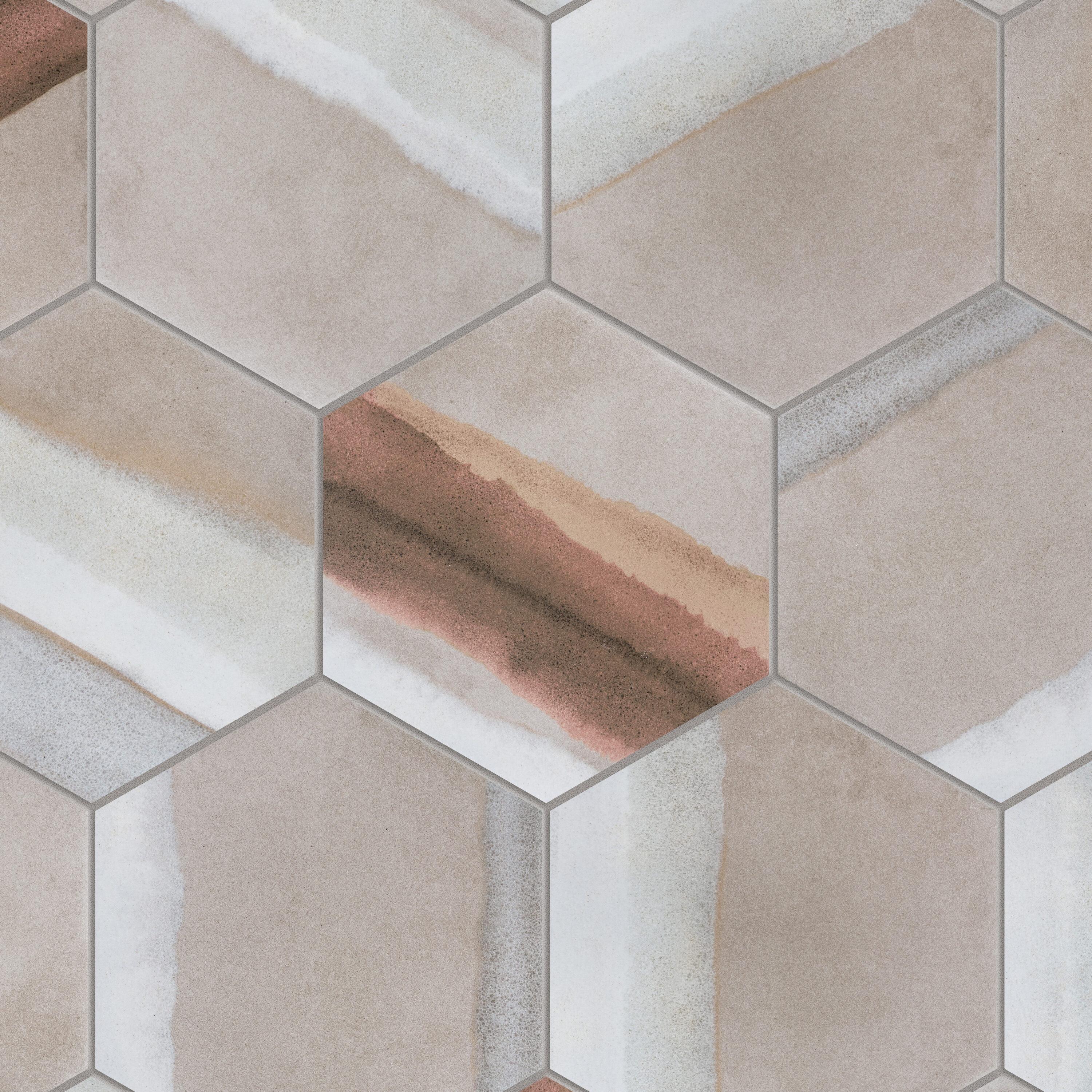 Matter Hex Canvas 8' x 9' Stone Look Wall & Floor Tile