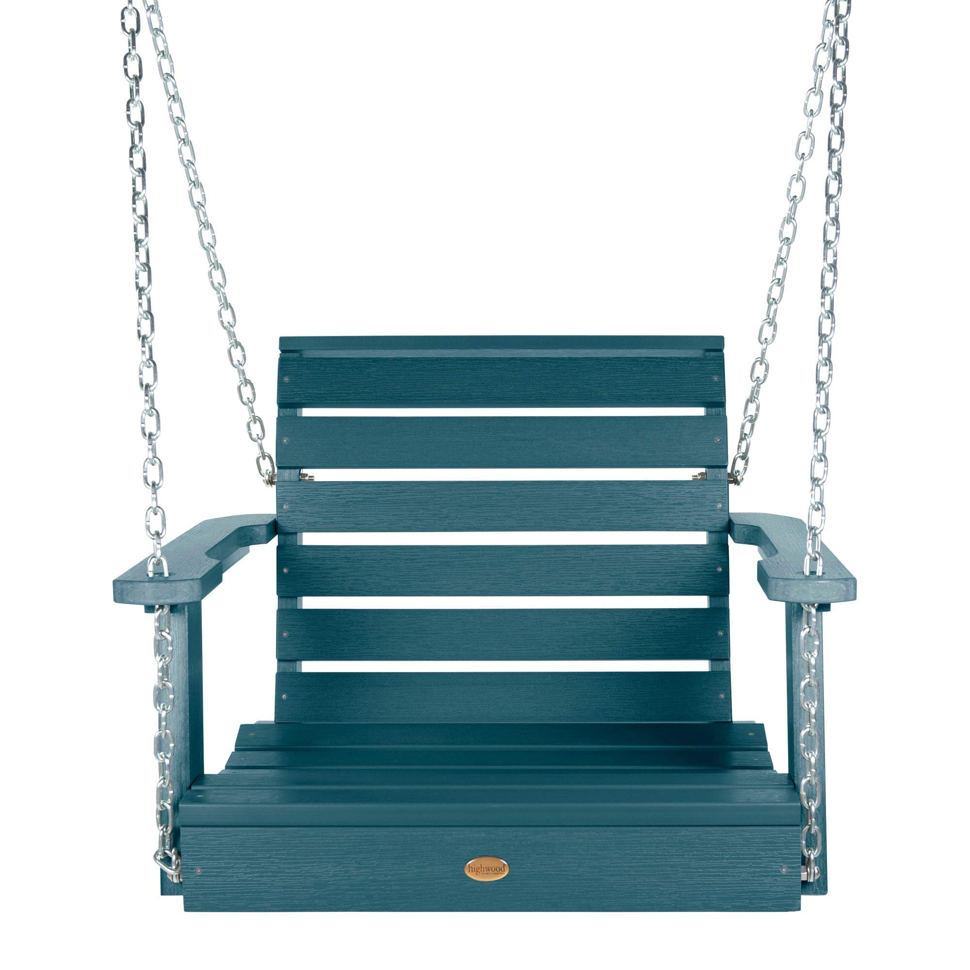 highwood Weatherly Single Seat Porch Swing, Nantucket Blue