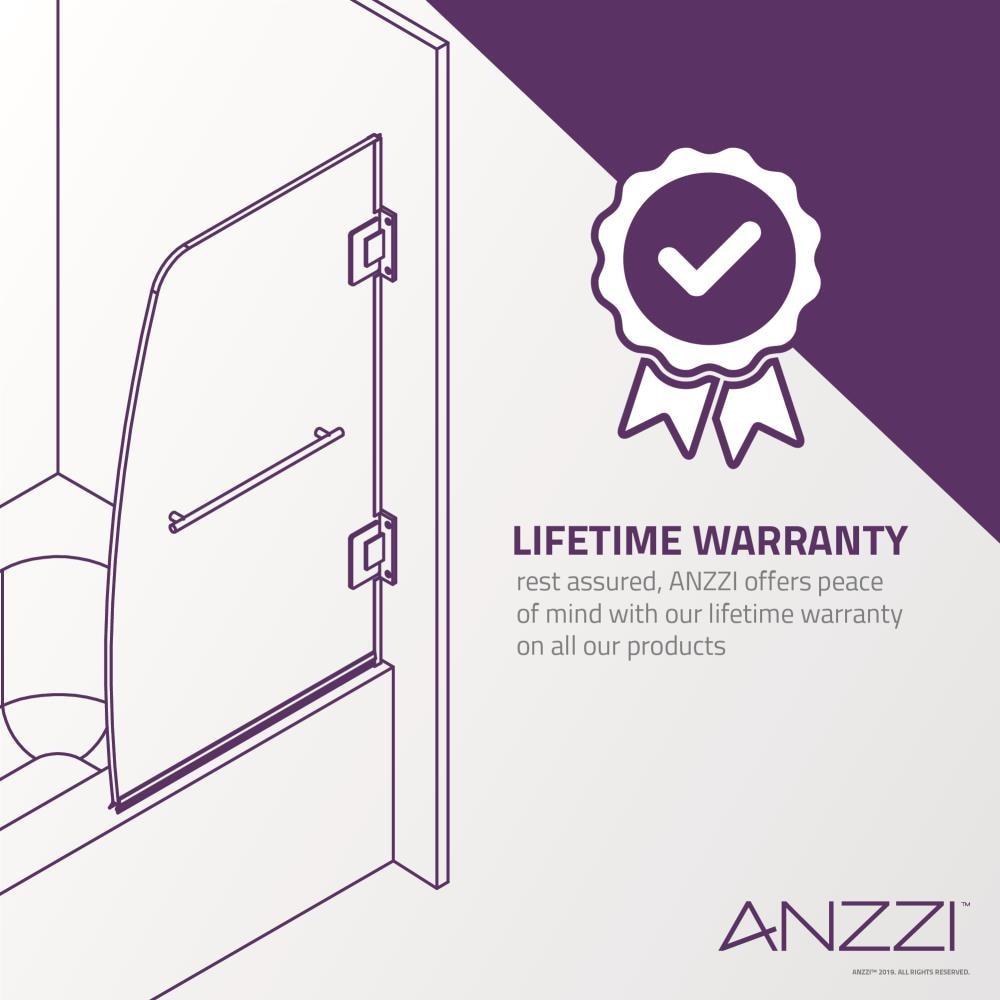 Grand Series 56" Hinged Frameless Tub Door