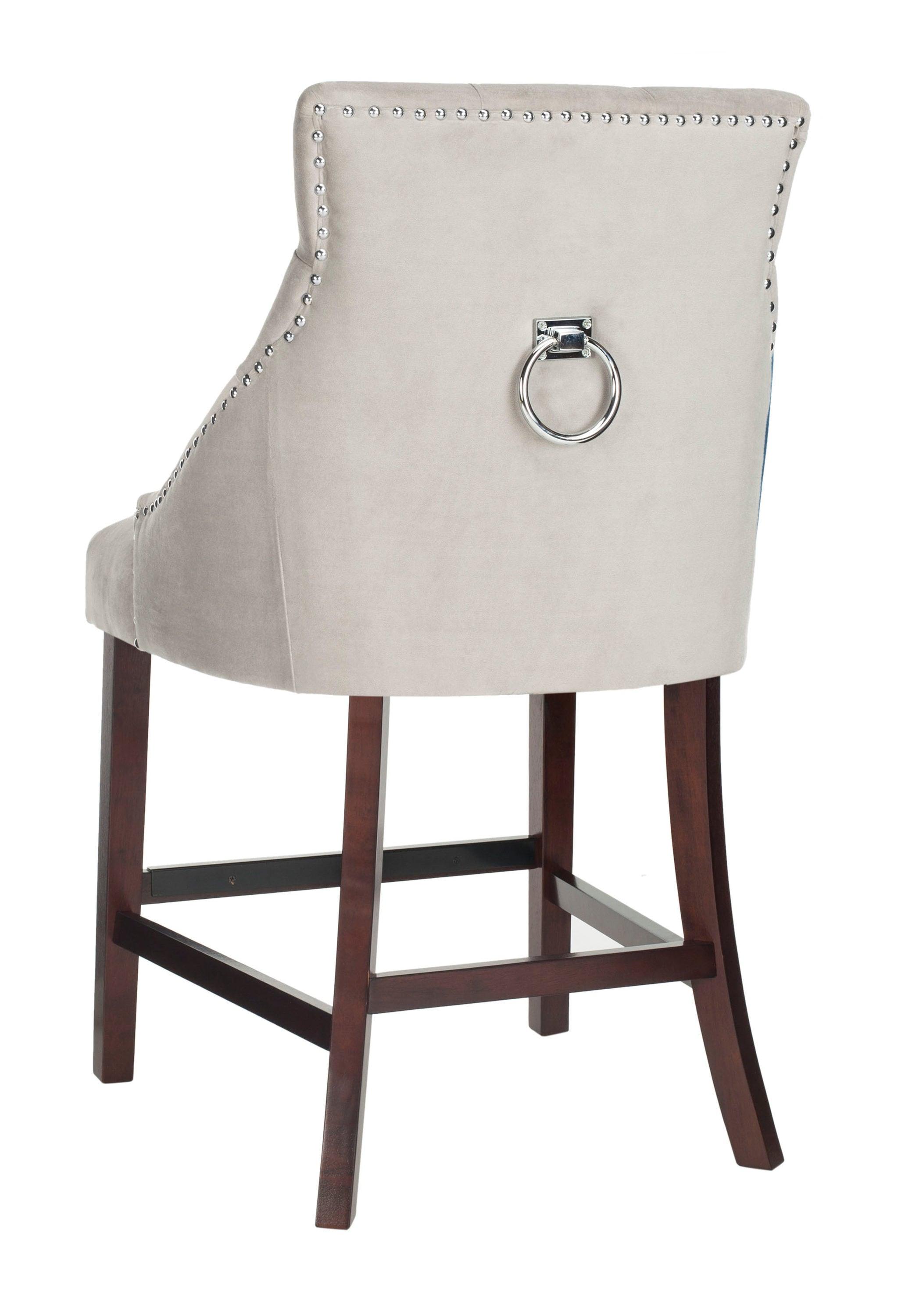 Balyon Upholstered Counter Stool with Solid Wood Frame (Set of 2)