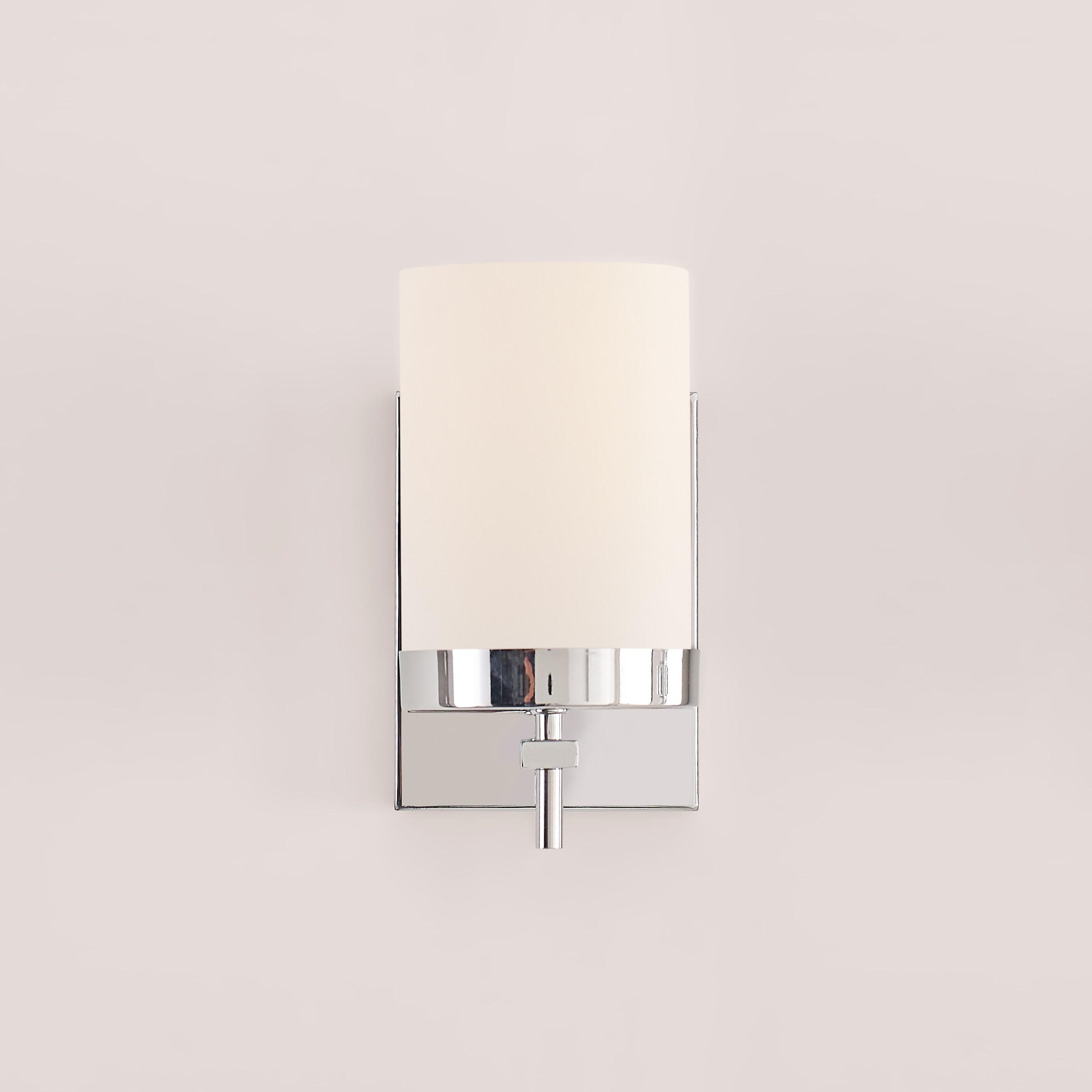 Zire Minimalist Chrome Cylinder Wall Sconce, Direct Wired