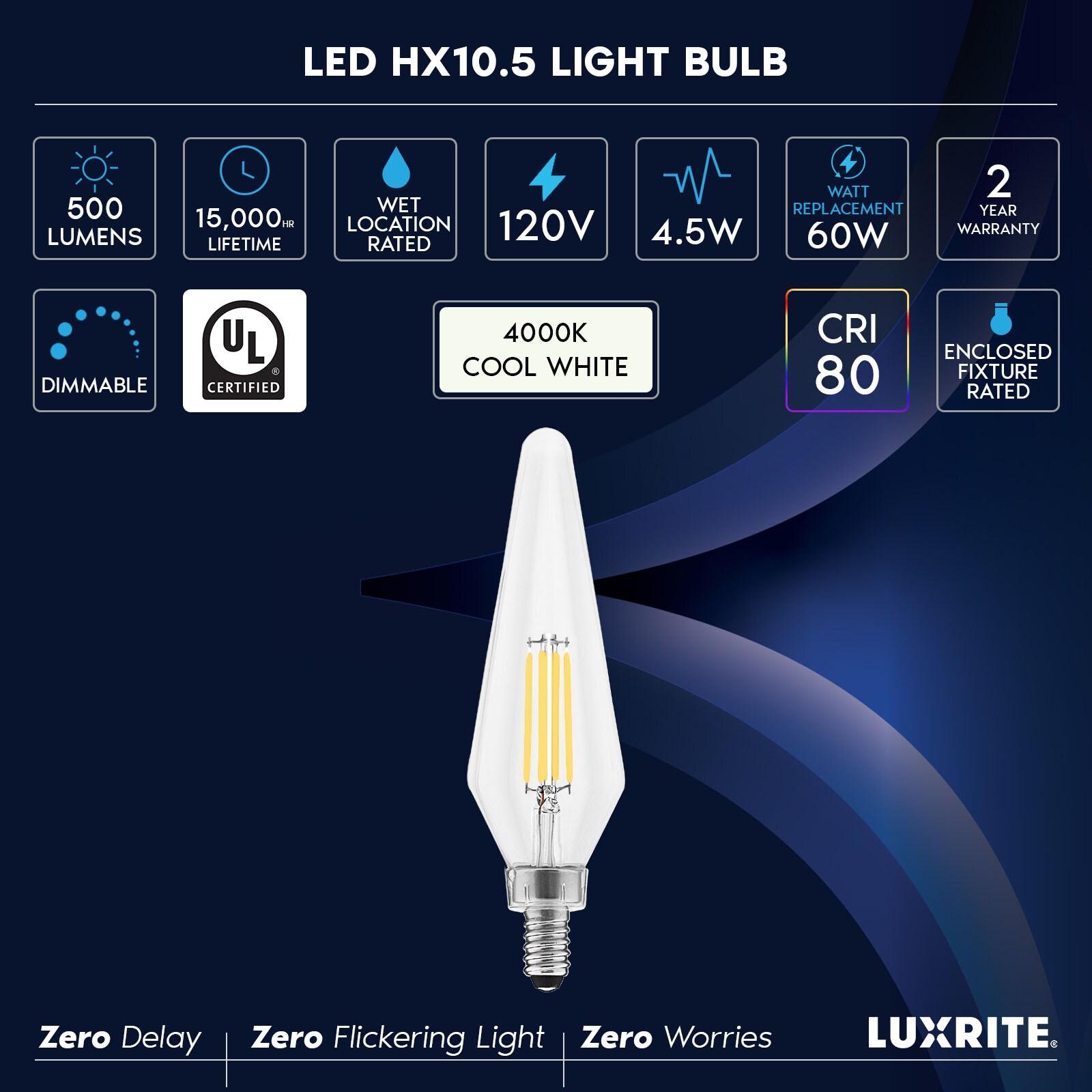 Equivalent C11 E12/Candelabra Dimmable LED Bulb