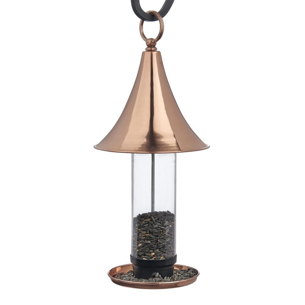 Castle-Inspired Polished Copper and Plexiglass Bird Feeder