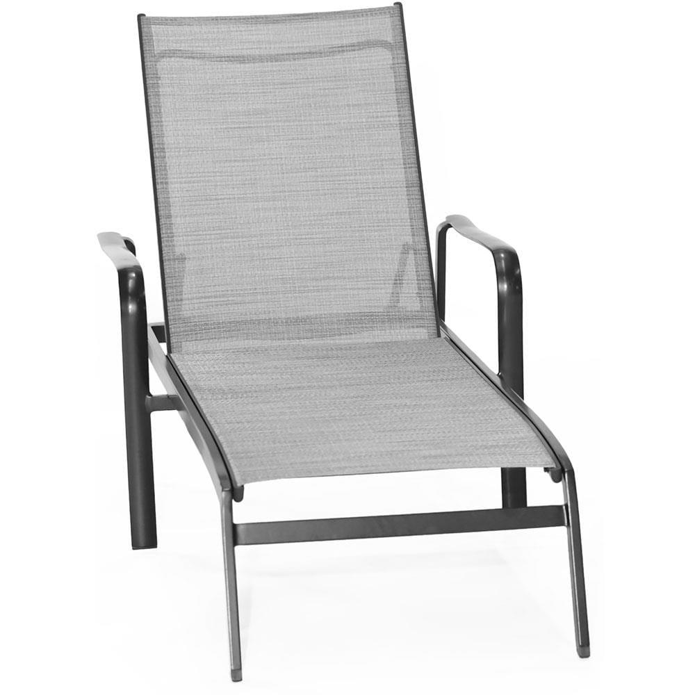 Hanover Foxhill All-Weather Commercial-Grade Aluminum Chaise Lounge Chair with Sunbrella Sling Fabric