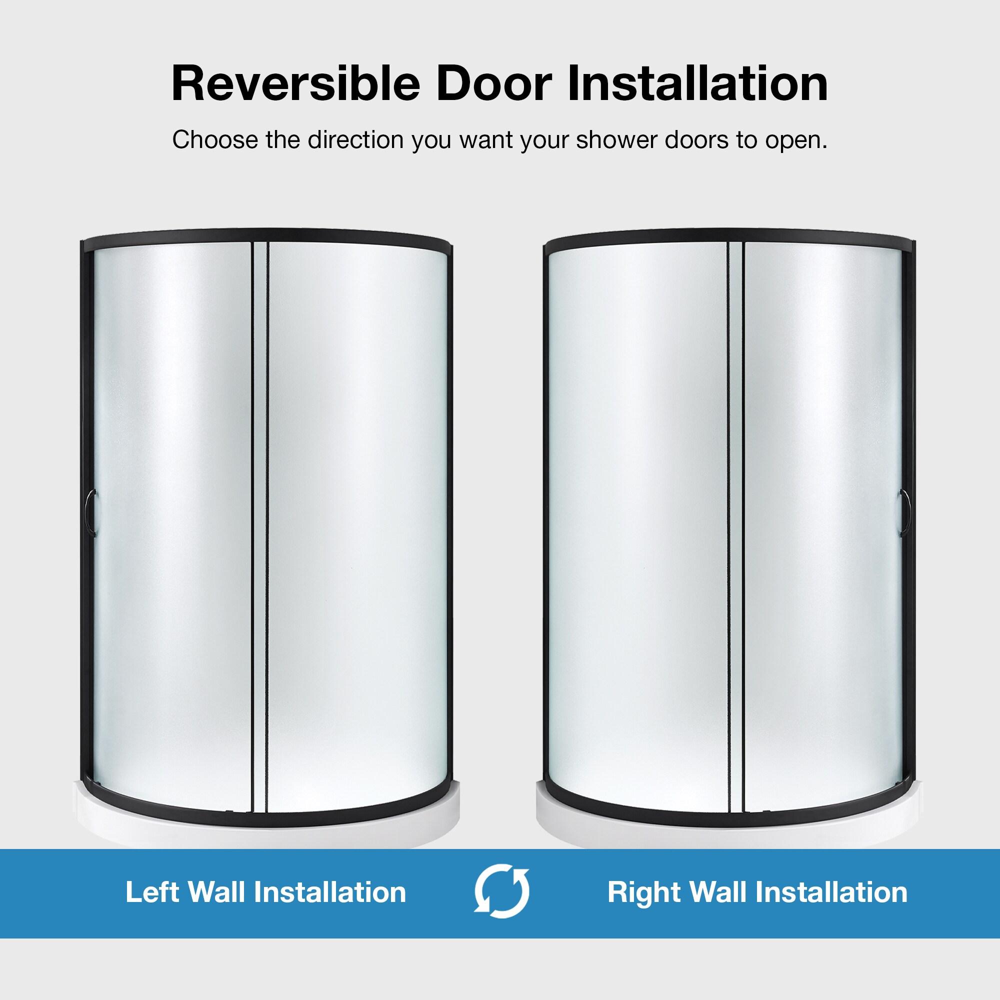 OVE Decors Breeze 40 in. Round Shower Kit w/ Frosted, Base