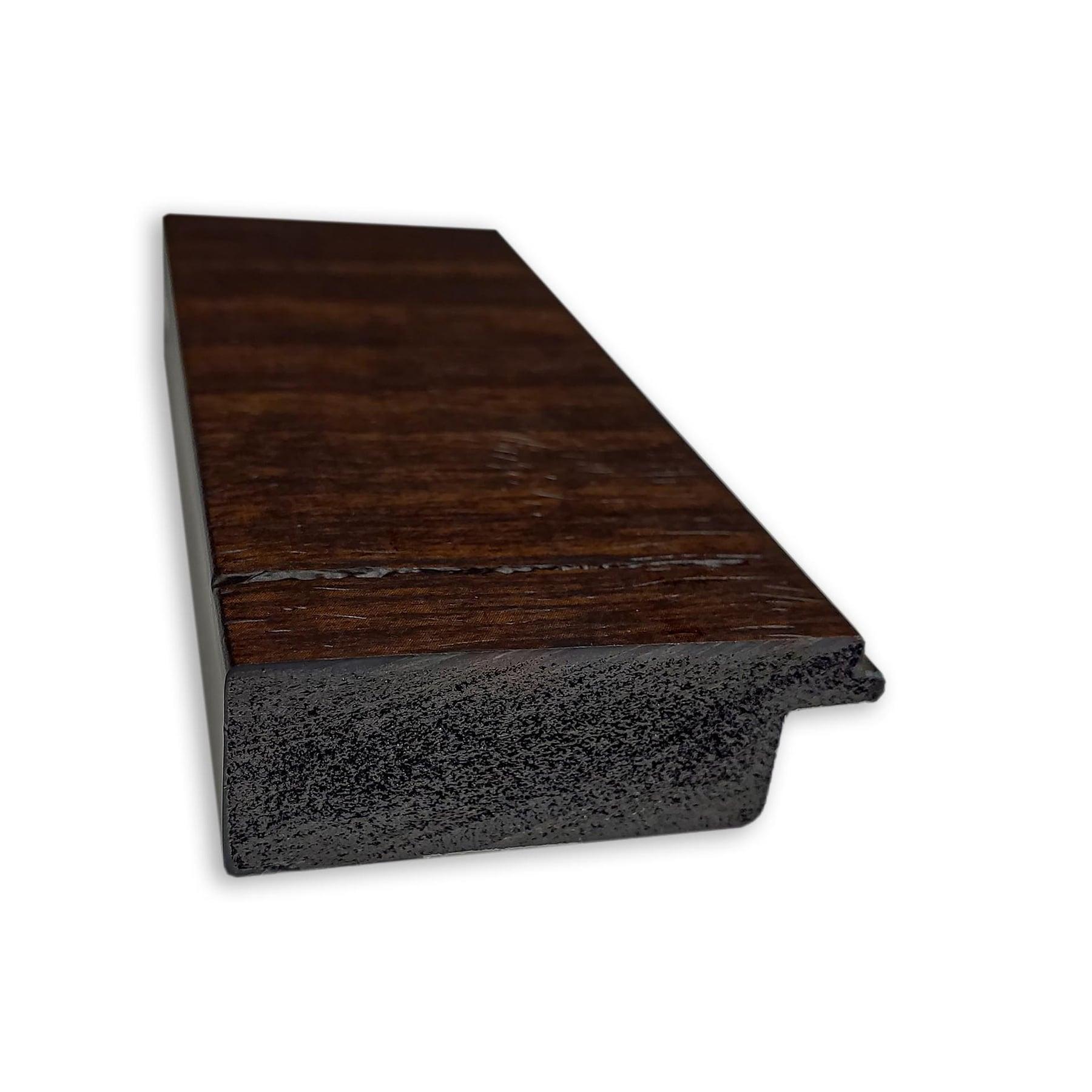 39"x27" Wildwood Narrow Framed Wall Mirror Brown - Amanti Art: Beveled, Rectangular, Polystyrene Frame
