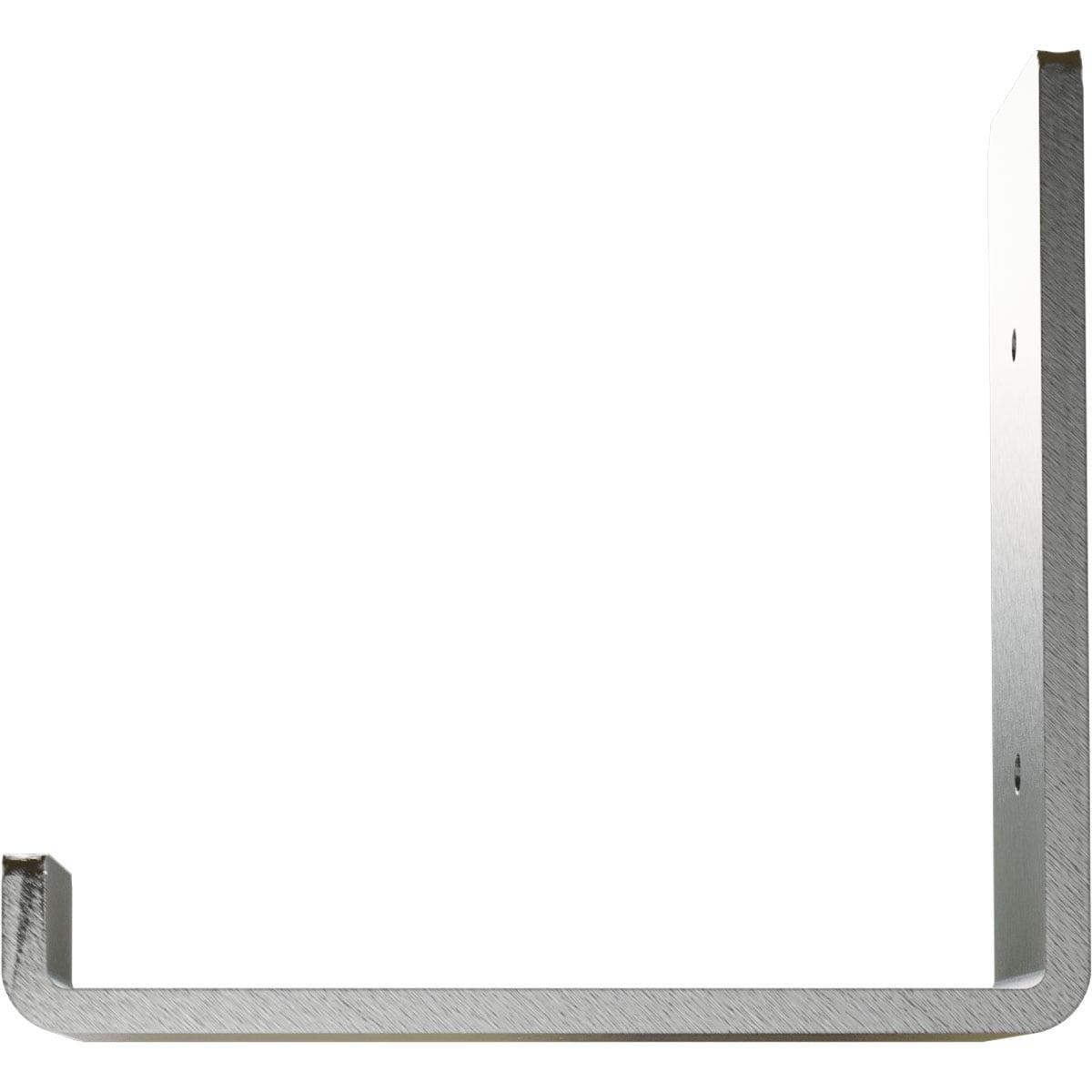 Ekena Millwork 2"W x 6"D x 5 1/2"H Steel Hanging Shelf Bracket, Stainless Steel