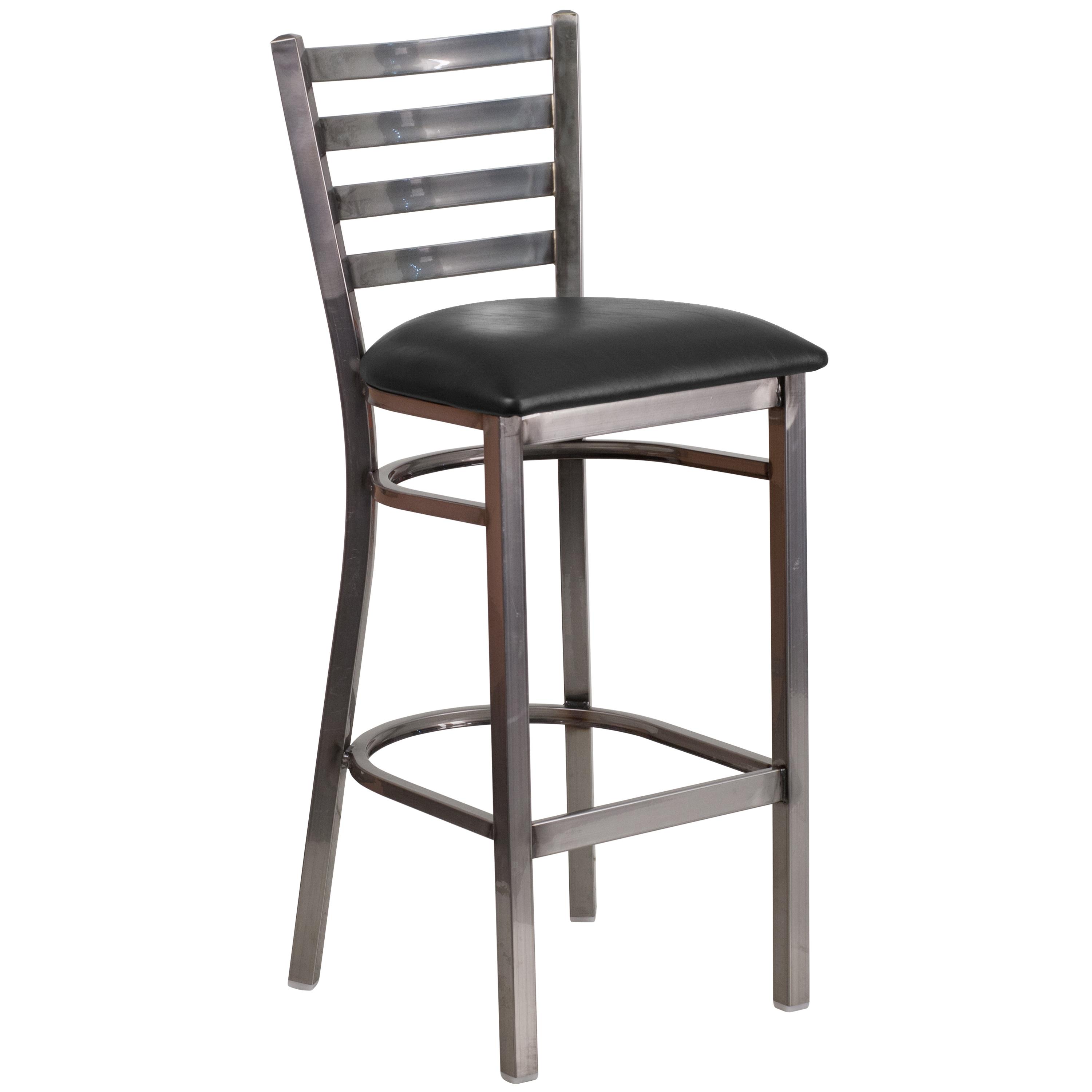 Brixton Hercules Series Ladder Back Metal Restaurant Barstools by Flash Furniture