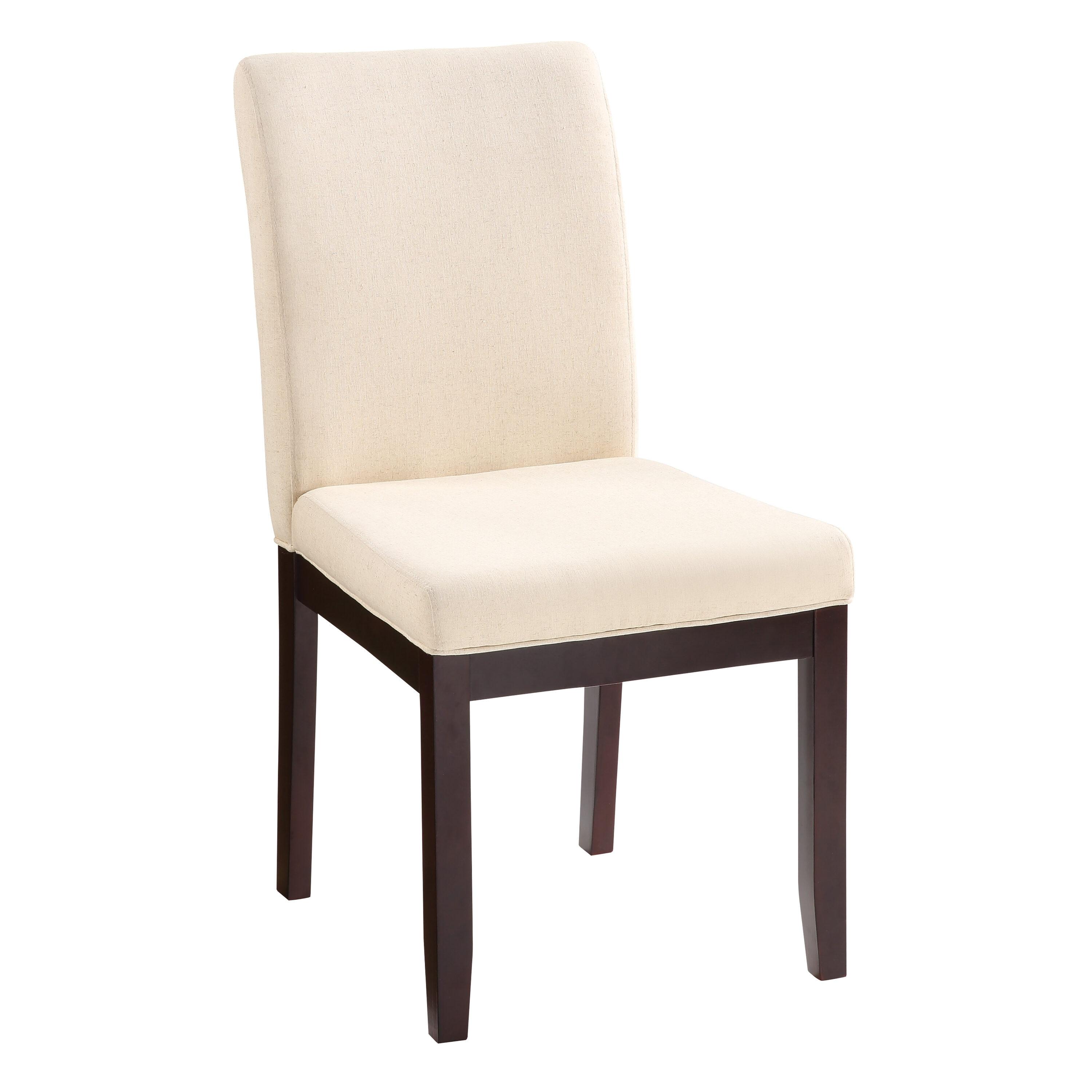 Dakota Parsons Chair Linen - OSP Home Furnishings: Classic Upholstered, Espresso Wood Legs, Easy Clean