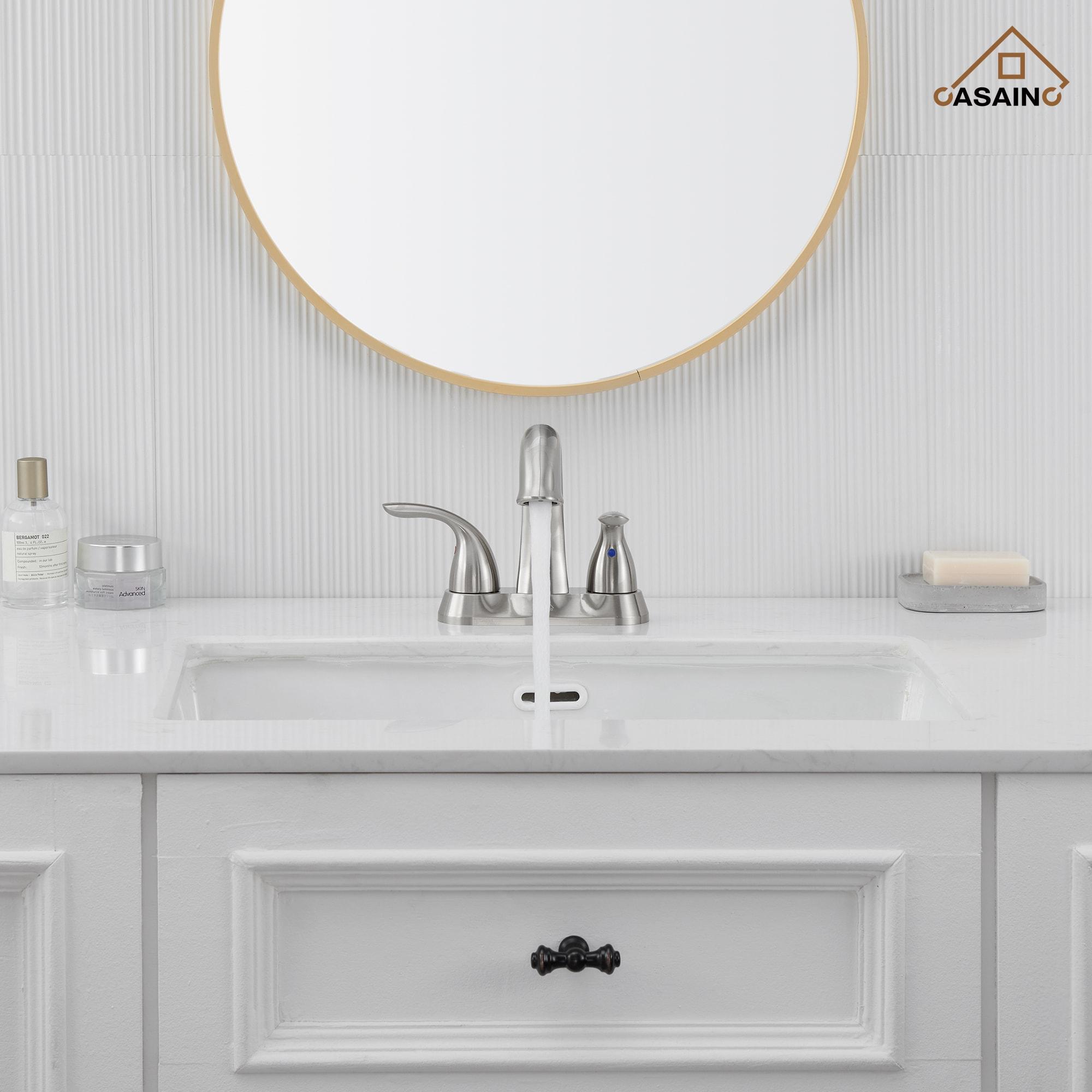 1.2 Flow Centerset Bathroom Sink Faucet with Drain