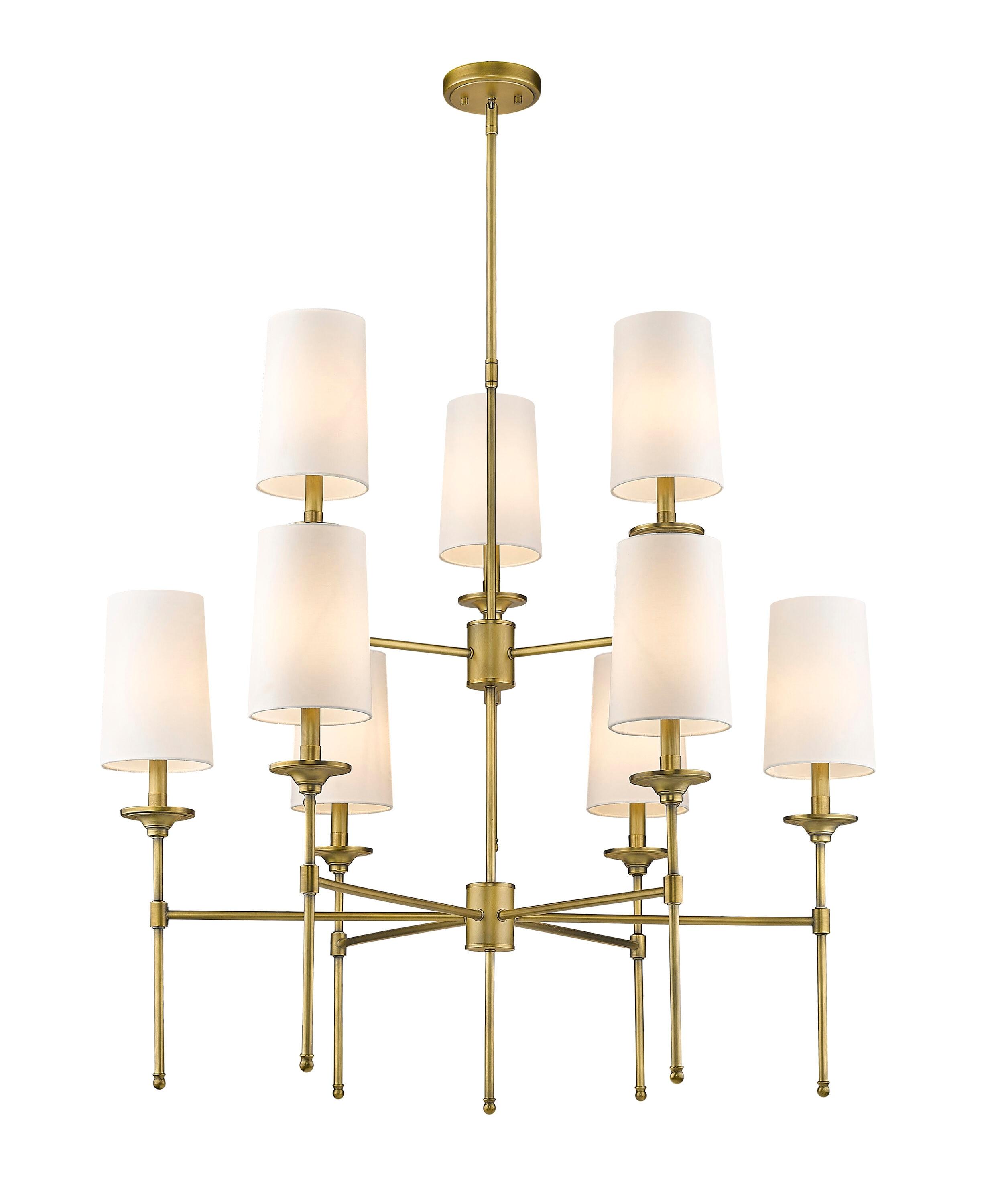 Z-Lite Emily 9 - Light Chandelier in  Rubbed Brass