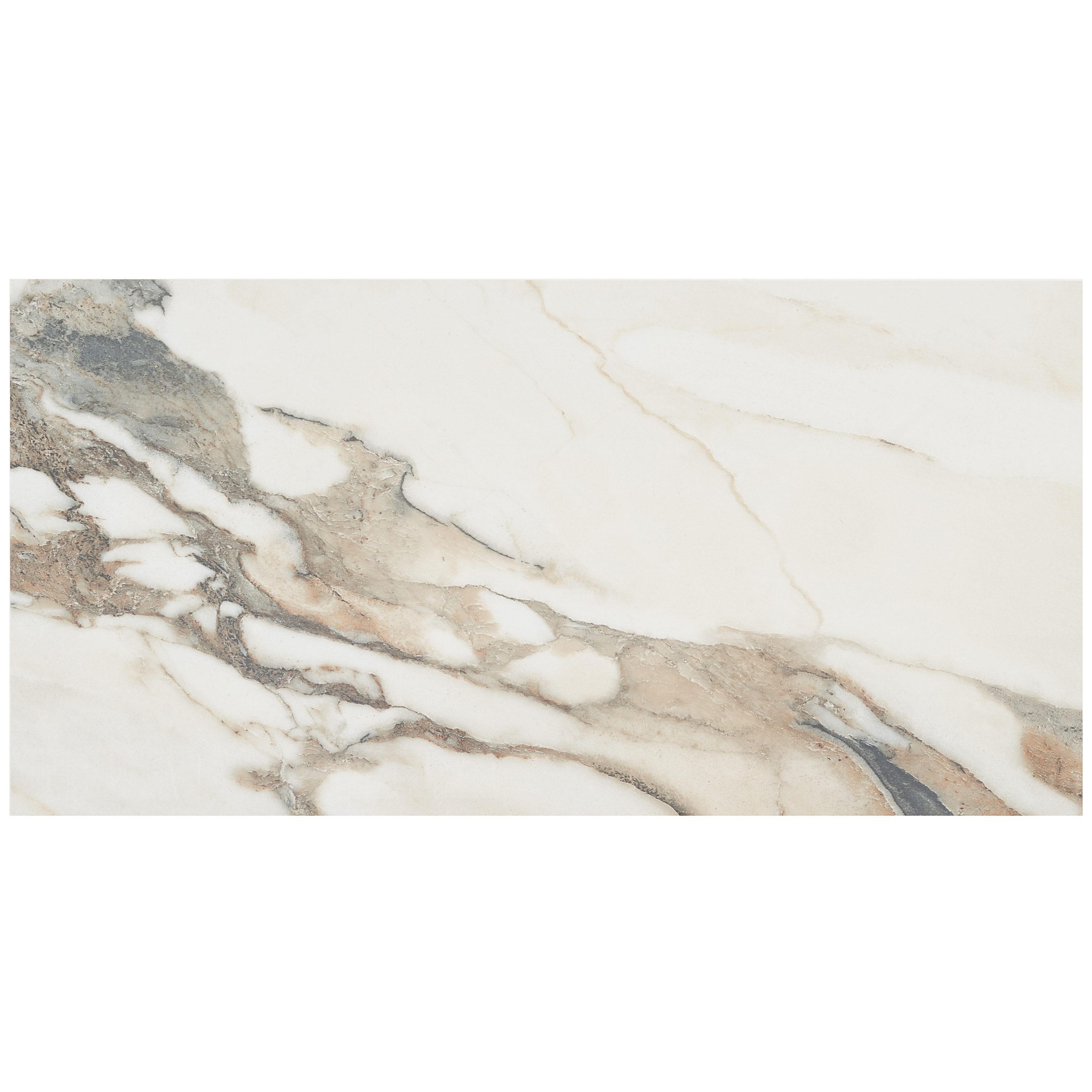 Bond Tile 12" x 24" Polished Marble Look Porcelain Floor and Wall Tile