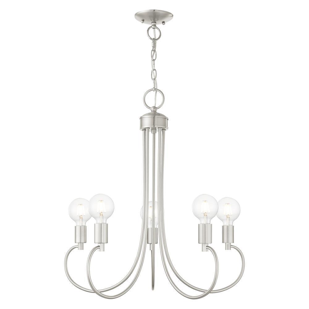 Livex Lighting Bari 5 - Light Chandelier in  Brushed Nickel