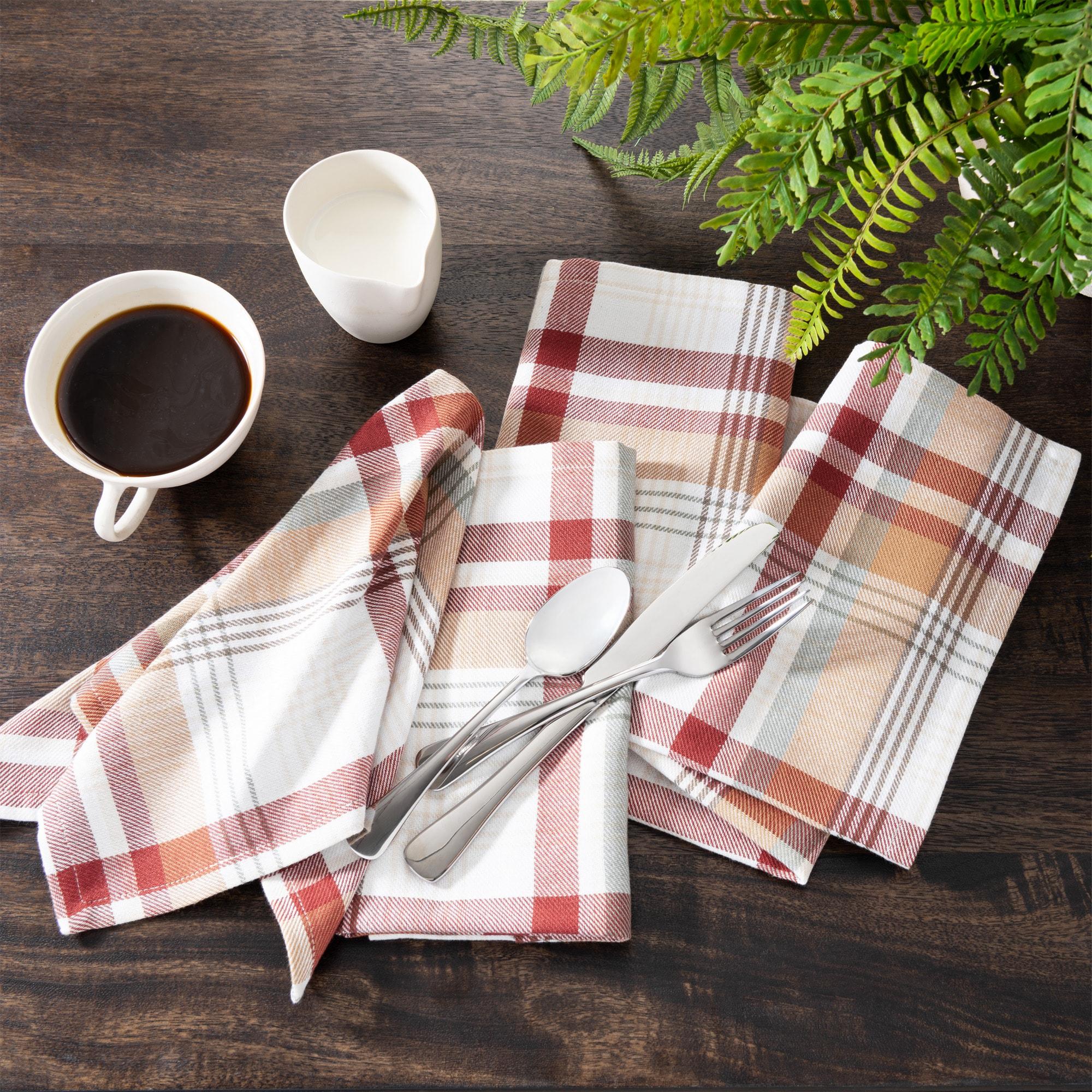 Seneca Plaid Winter Holiday Cotton Tablecloth - Multicolor - 60x84 Oval - Elrene Home Fashions