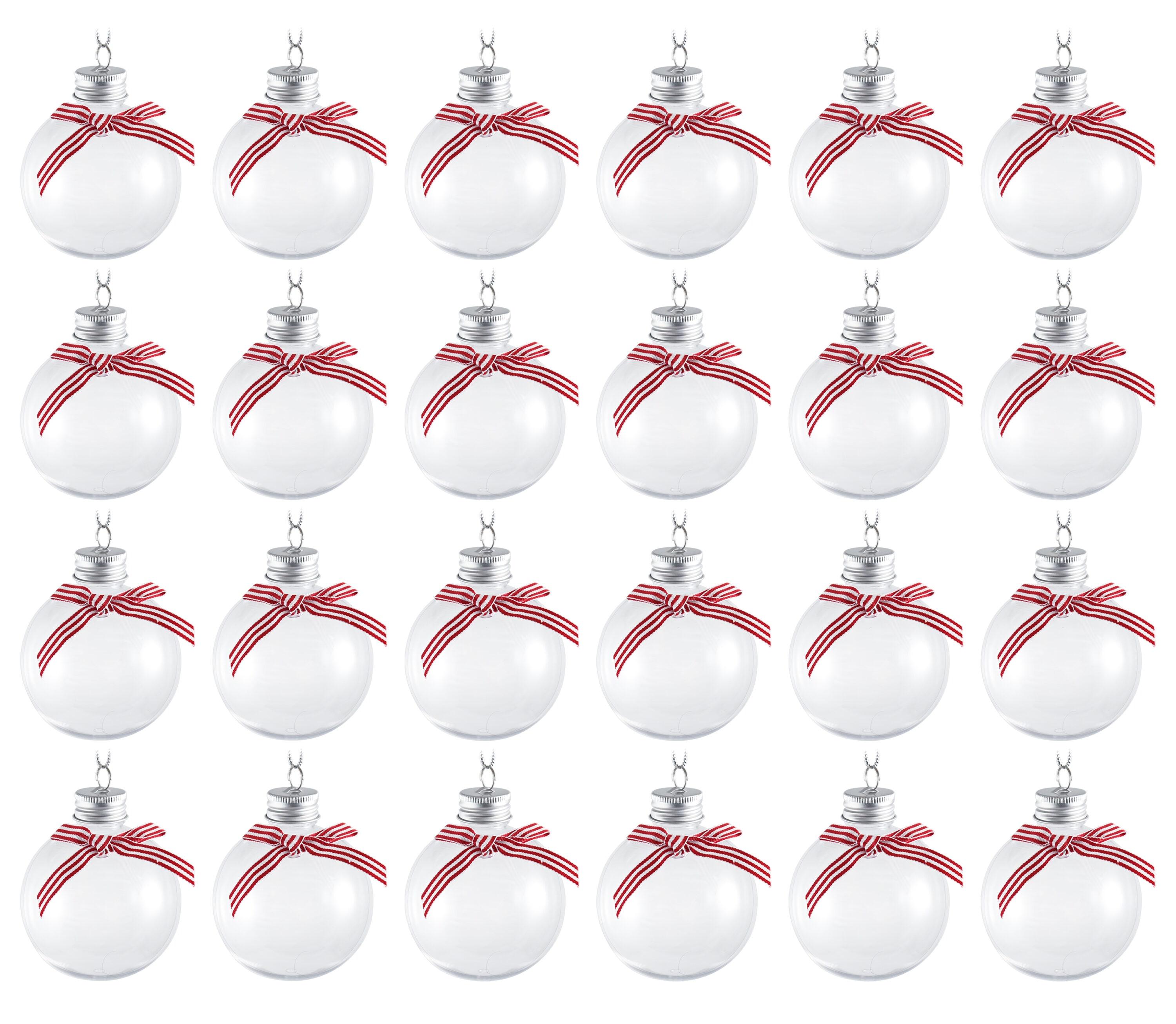 RN'Ds Clear Fillable Ornaments Balls - 24 Pack