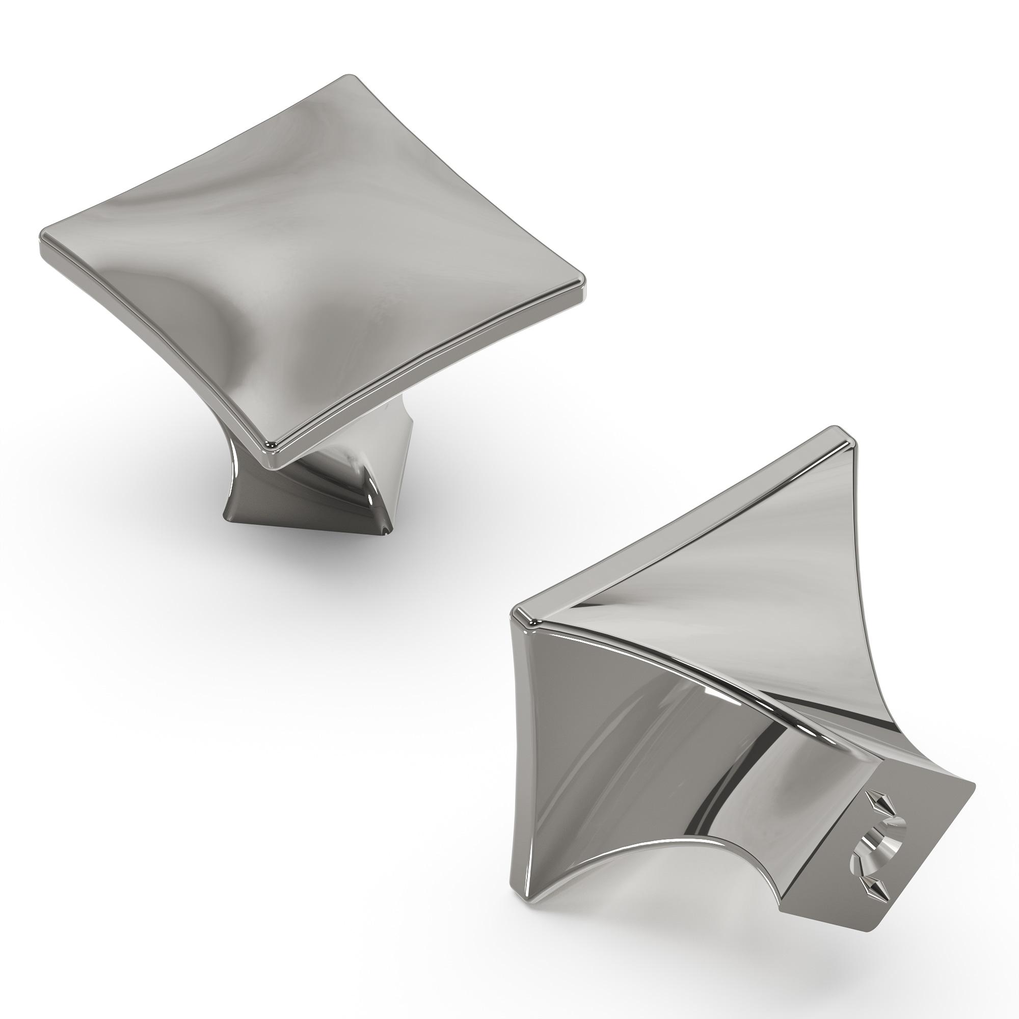 Twist 1 1/4" Length Square Knob