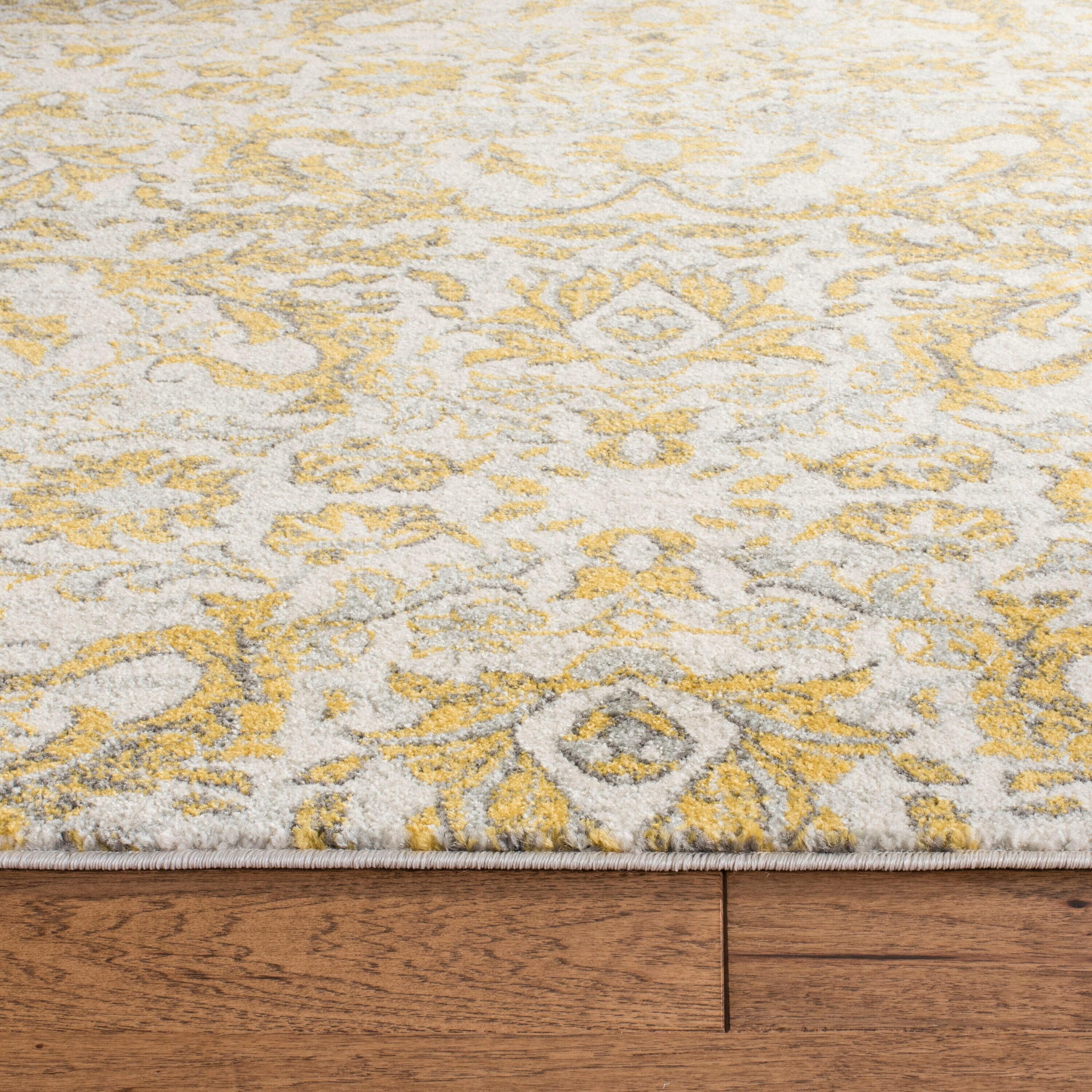 Evoke EVK238 Power Loomed Accent Rug - Ivory/Gold - 2'2"x4' - Safavieh.