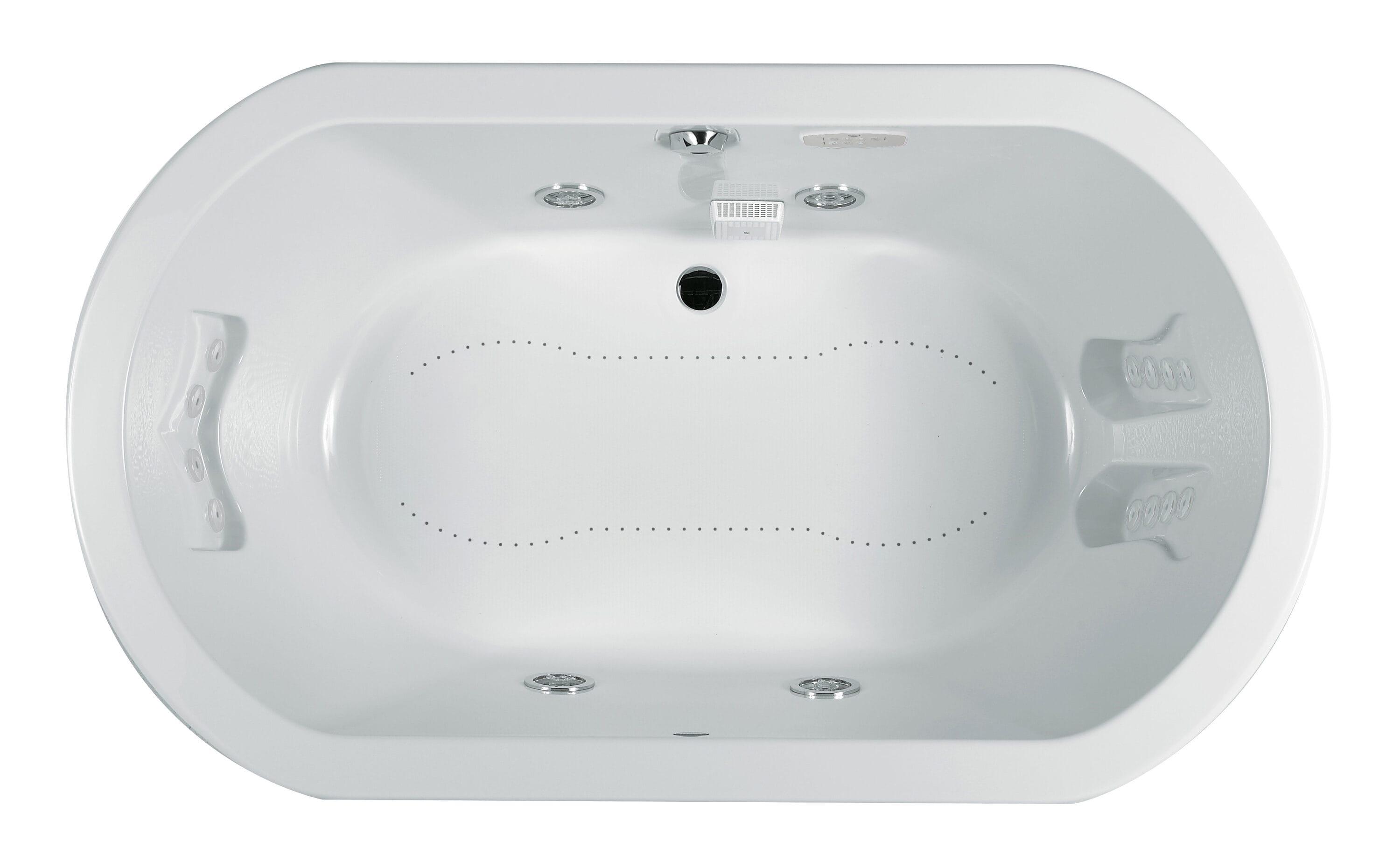Anza™ Salon Chromatherapy 66" x 36" Drop in Combination Bathtub