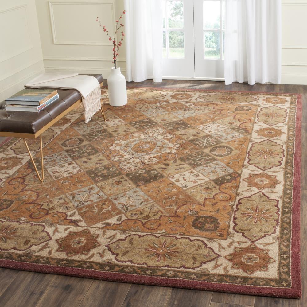 SAFAVIEH Heritage Bradach Traditional Wool Area Rug, Rust/Ivory, 4' x 6'