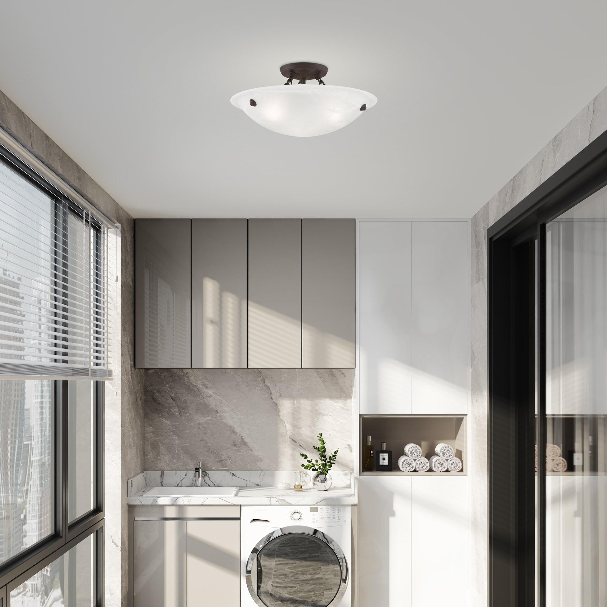 Livex Lighting Oasis 3 - Light Flush Mount in  Bronze