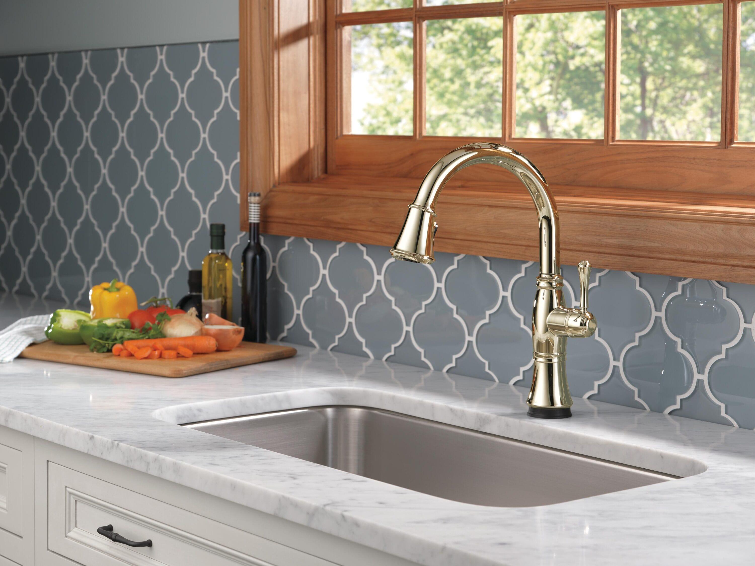 Cassidy Pull Down Touch Single Handle Kitchen Faucet with Side Spray