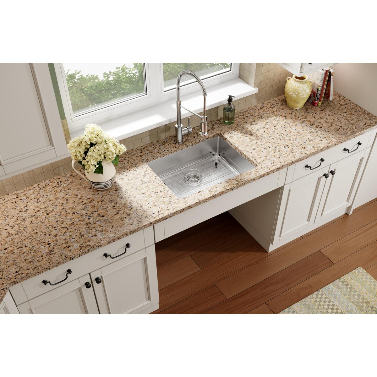 25" Satin Stainless Steel Single Bowl Drop-In Kitchen Sink