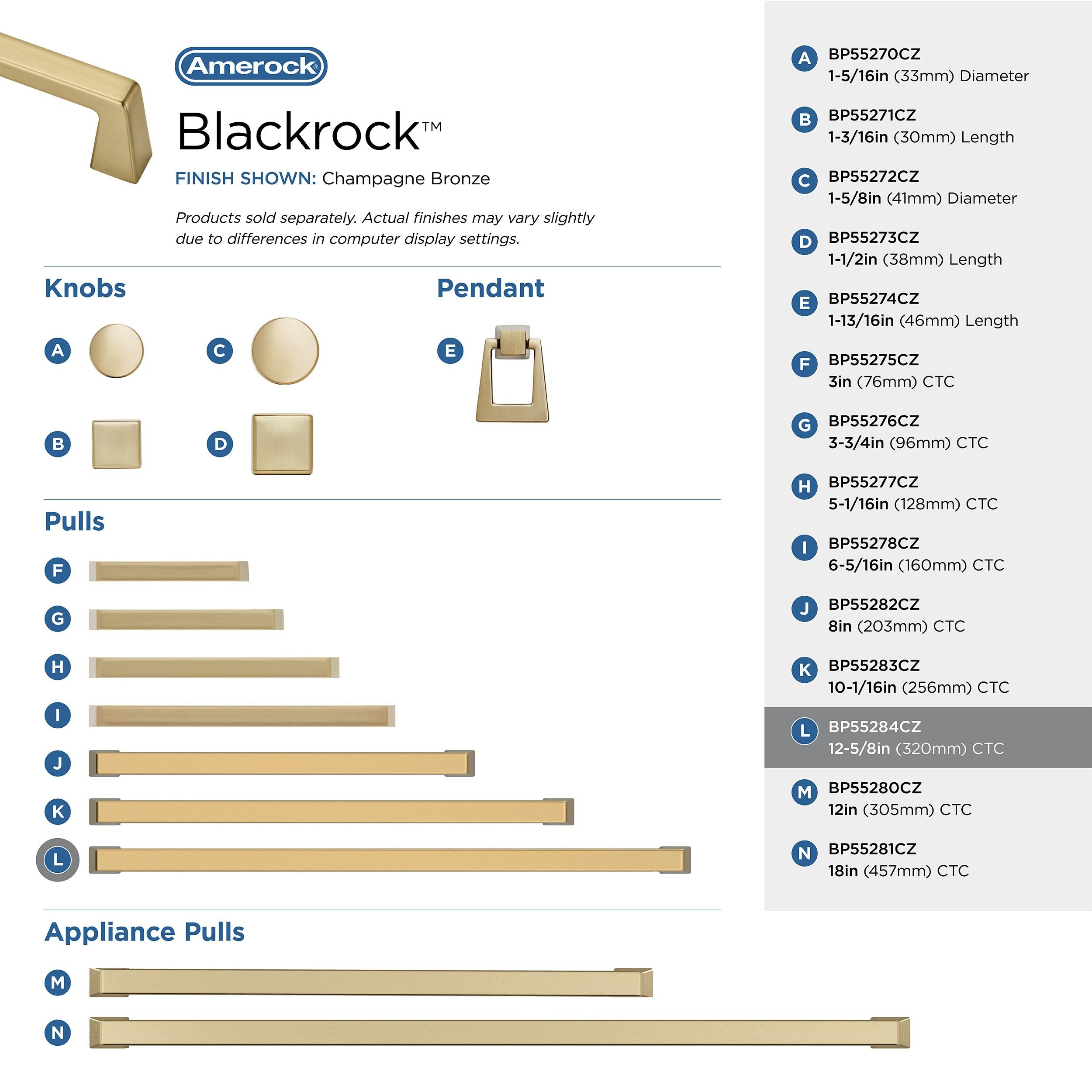 Blackrock 12-5/8 in (320 mm) Center-to-Center Cabinet Pull