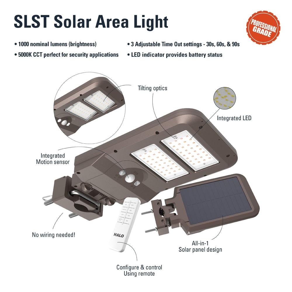 1 - Head LED Solar Powered Dusk to Dawn Outdoor Security Flood Light with Motion Sensor