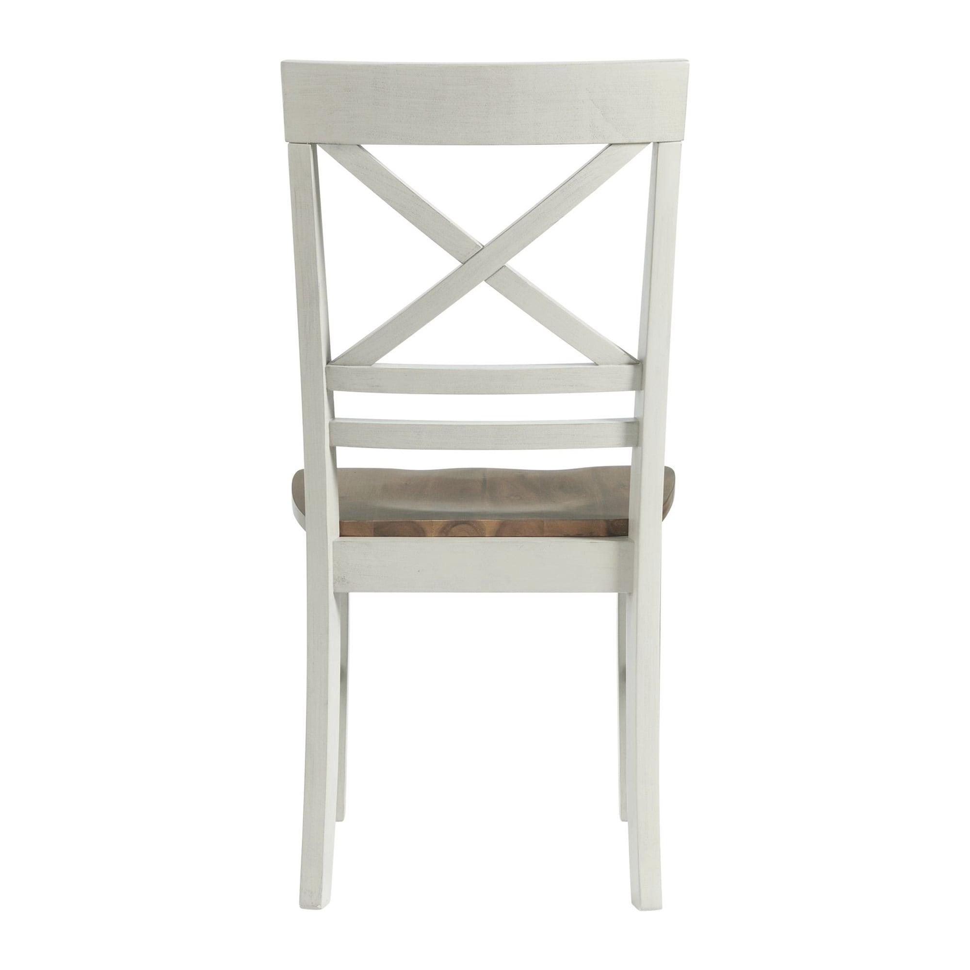 Bedford Standard Height Side Chair Set Natural/Cream - Picket House Furnishings: Cross-Back, Polyester Upholstery, MDF Frame