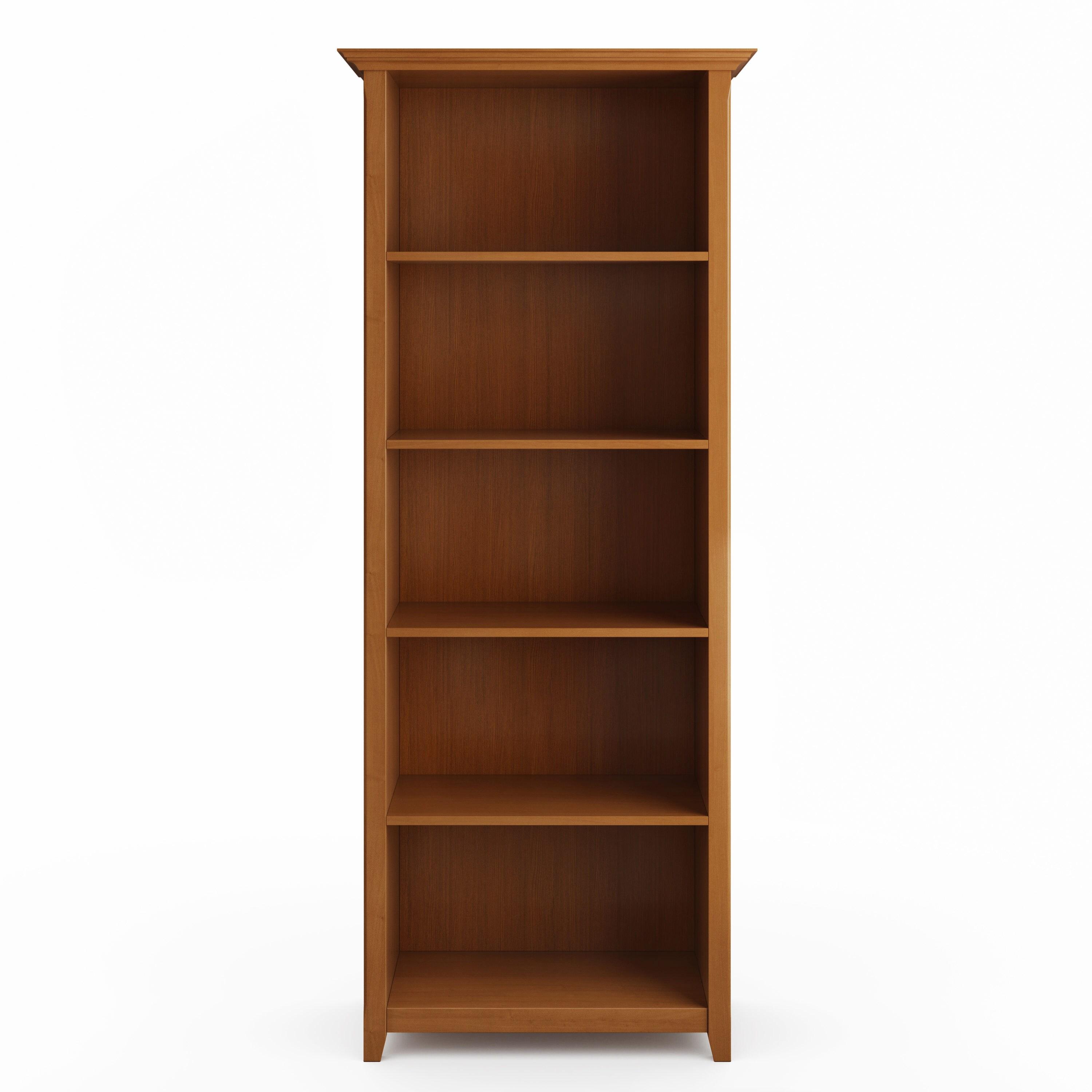 Simpli Home Amherst SOLID WOOD 5 Shelf Bookcase