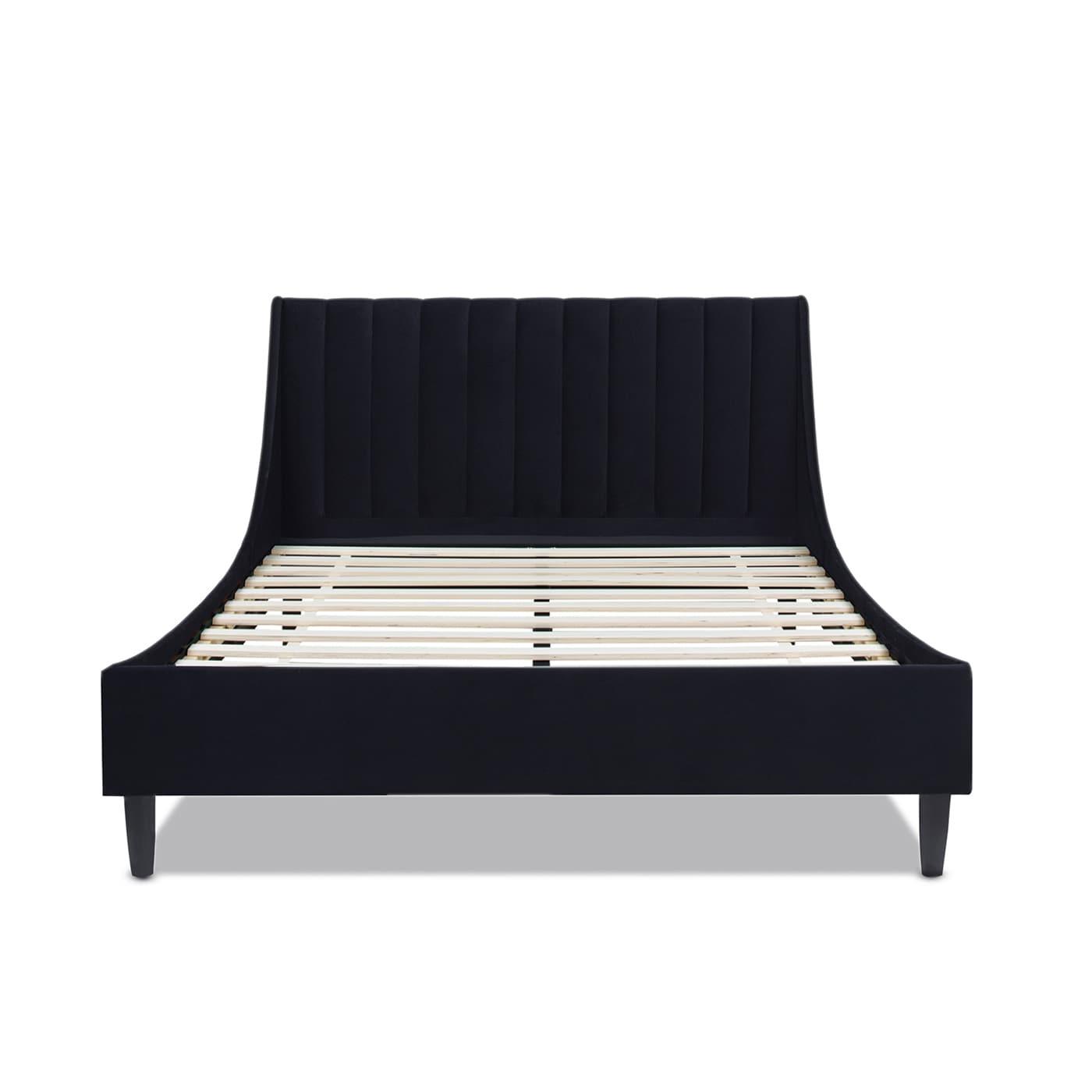 Sandy Wilson Home Aspen Upholstered Platform Bed Queen Anthracite Black