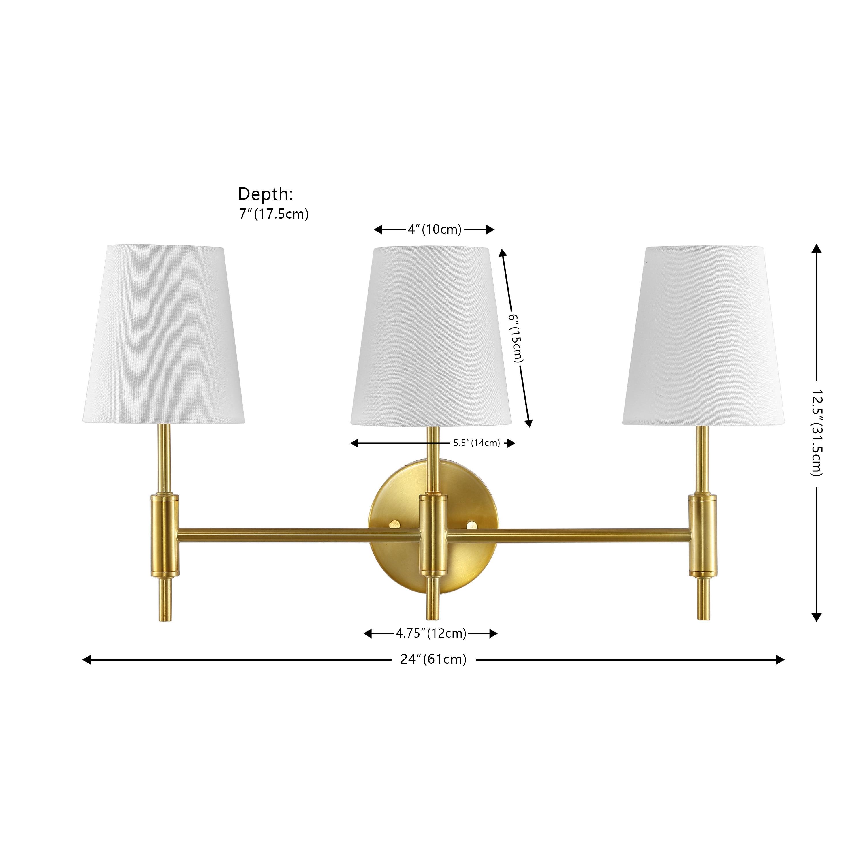 Darya 3 Light 24" Wall Sconce - SCN4119 - Brass - Safavieh